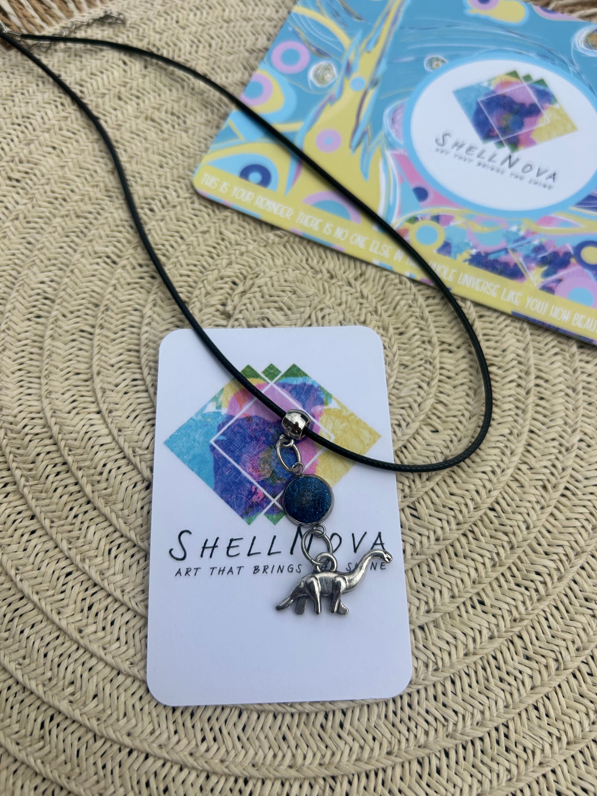 Starry Dino Necklace - Ready-to-Go Charm Necklaces – Little Packages of Magic.