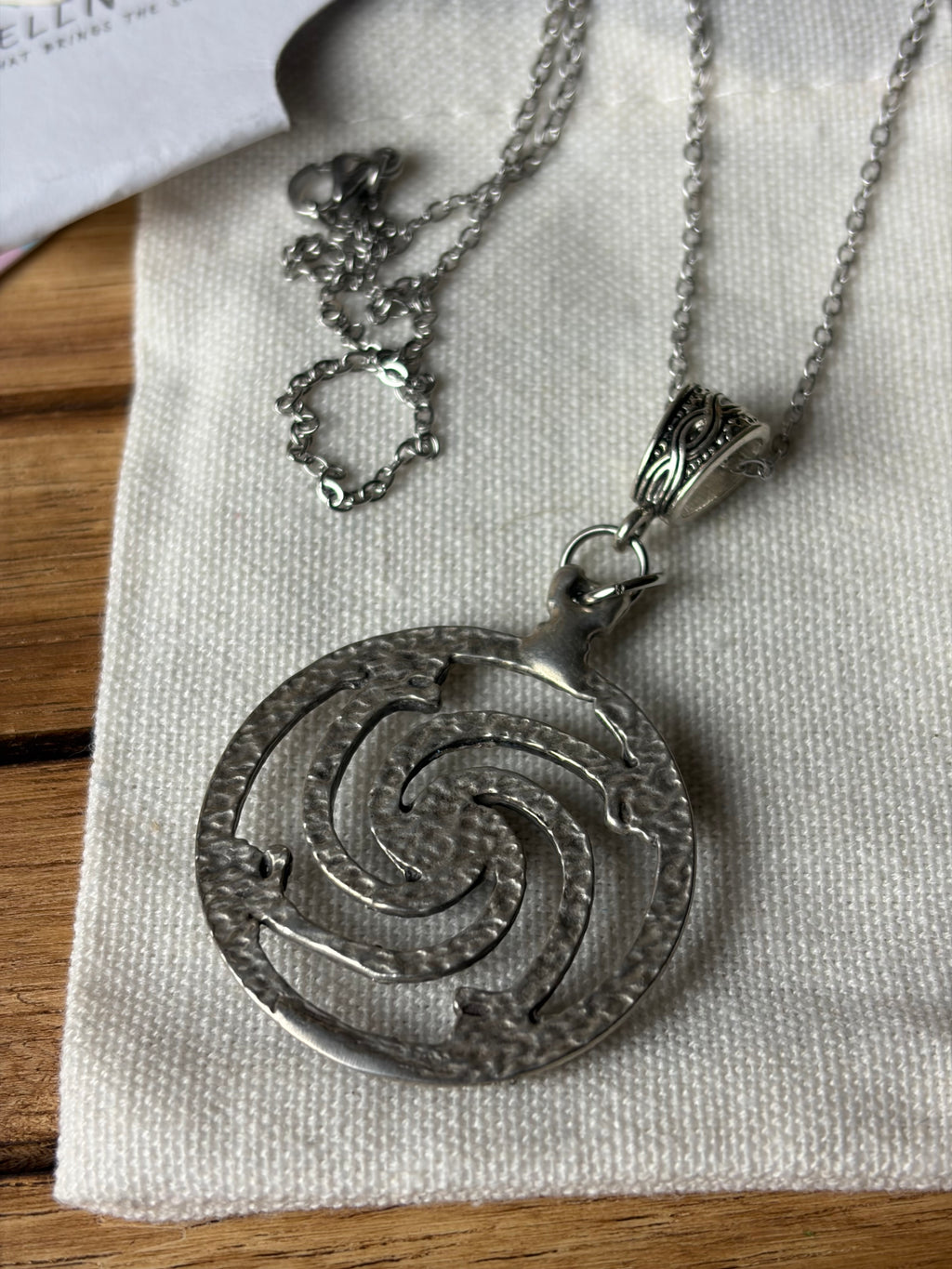 Celtic Mystic Spiral Necklace - Encircling the Heart of Time LIMITED
