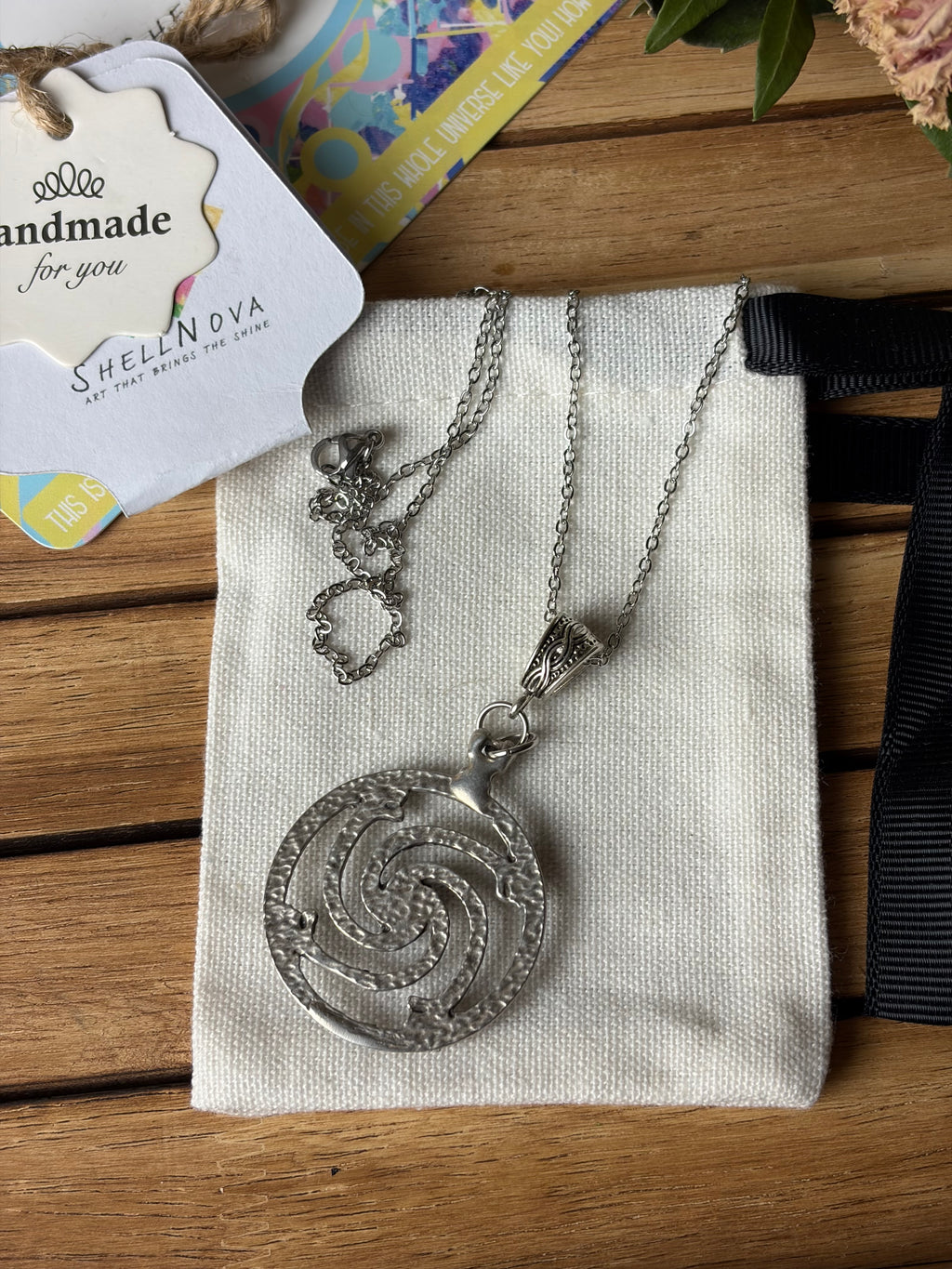 Celtic Mystic Spiral Necklace - Encircling the Heart of Time LIMITED