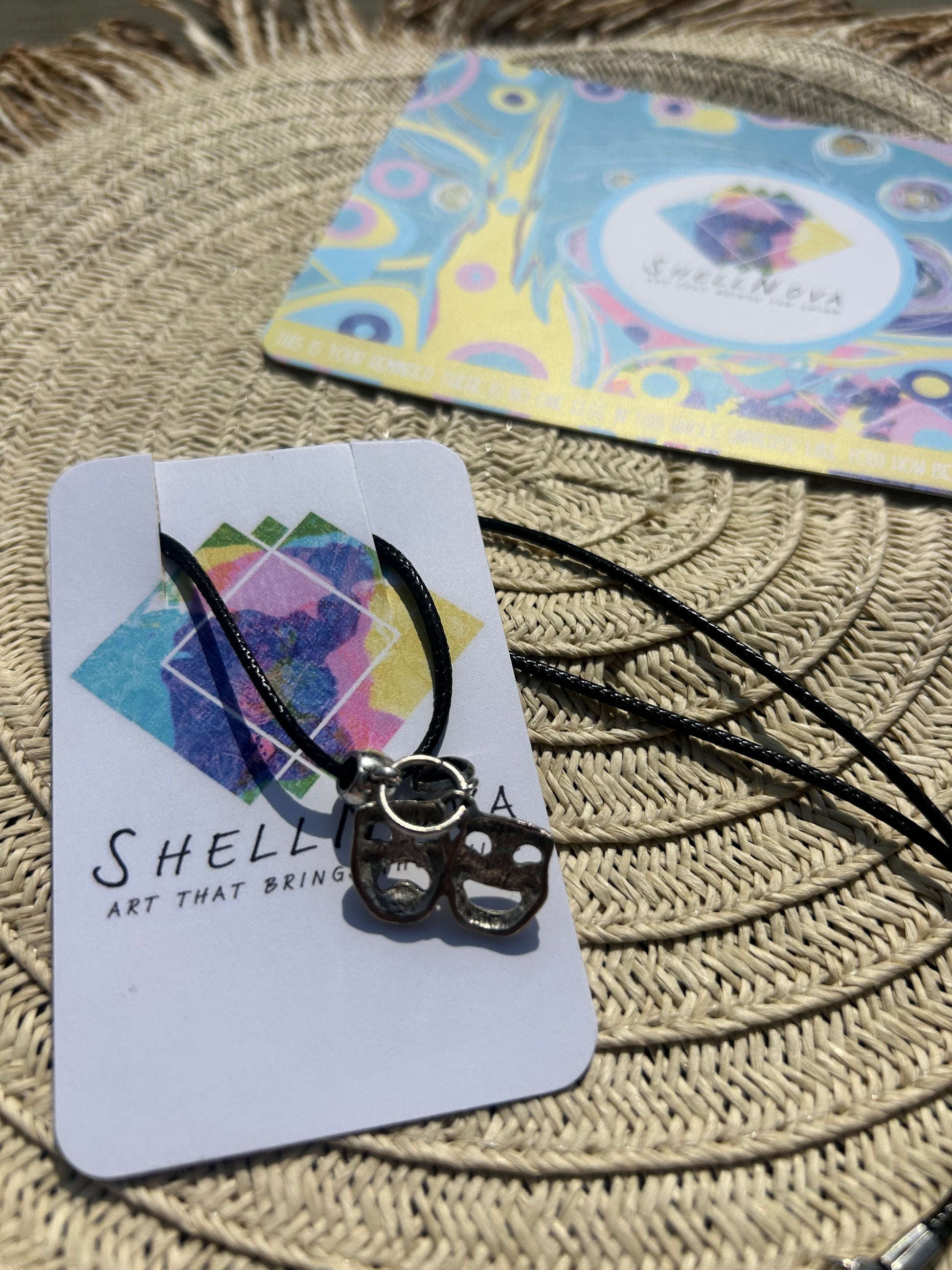 Drama faces Necklace - Ready-to-Go Charm Necklaces – Little Packages of Magic.