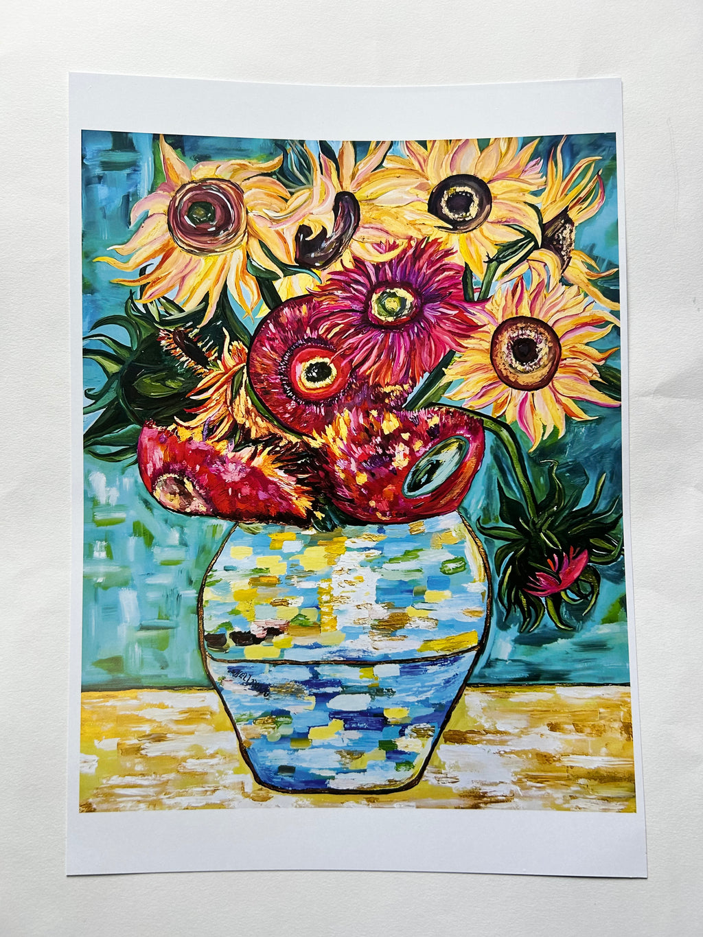 Sunflowers – Stages of Life Inspired by Van Gogh - A3 Print