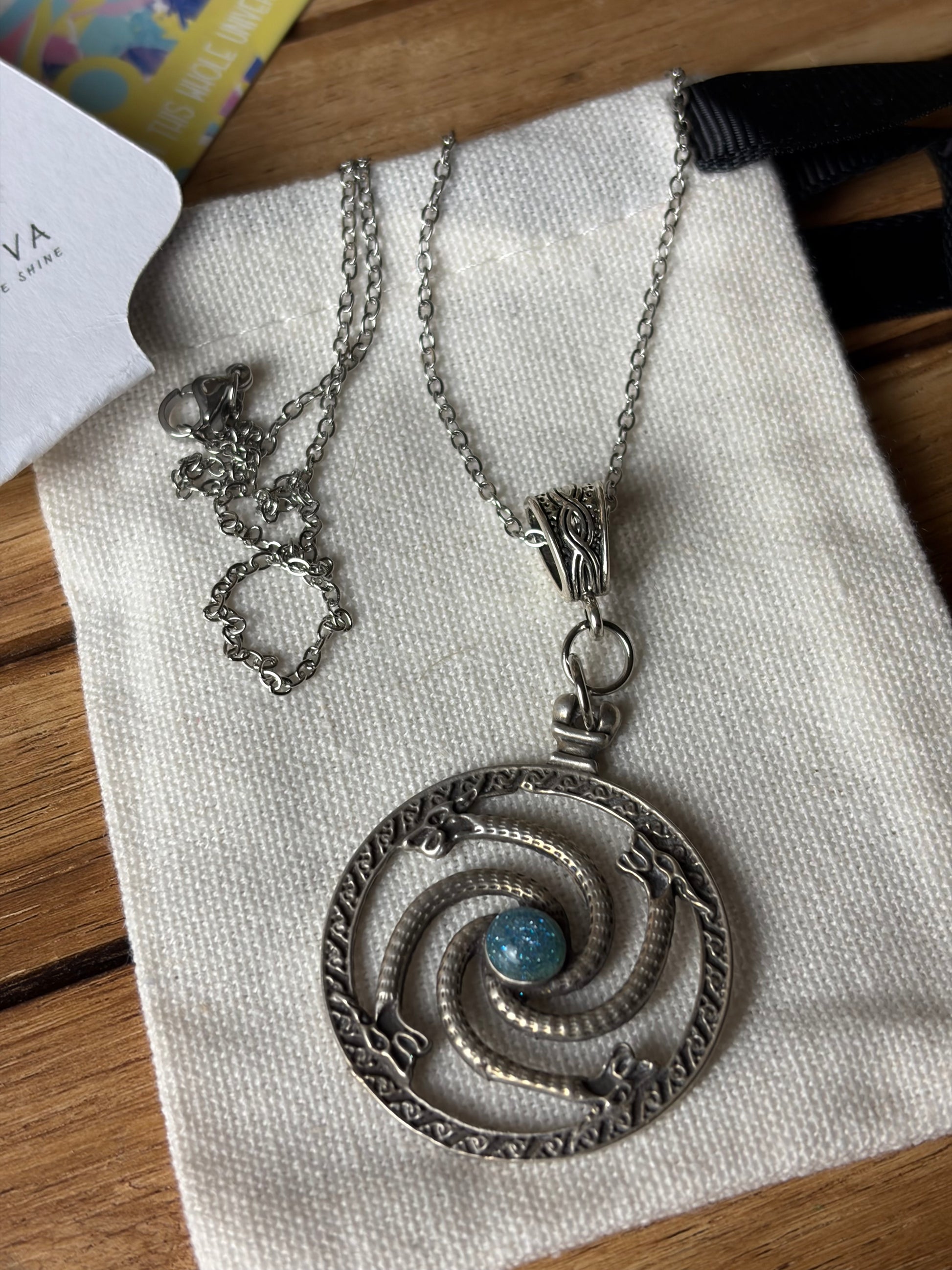 Celtic Mystic Spiral Necklace - Encircling the Heart of Time LIMITED