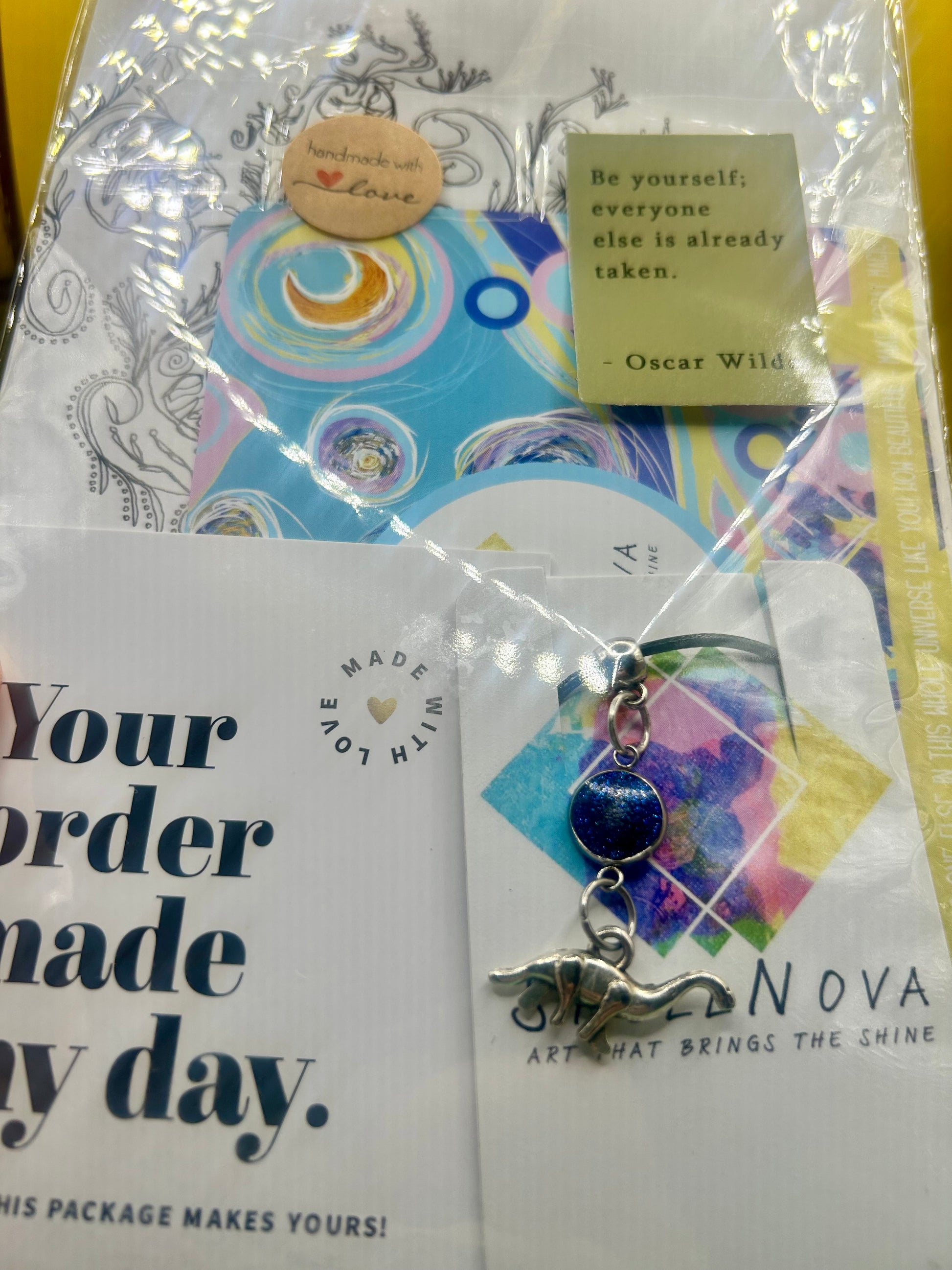 Starry Dino Necklace - Ready-to-Go Charm Necklaces – Little Packages of Magic.