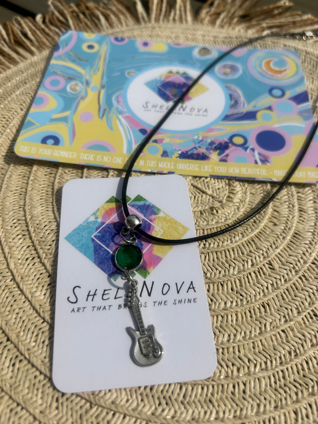 Guitar - Resin Pennant Necklace  Necklace - Ready-to-Go Charm Necklaces – Little Packages of Magic.