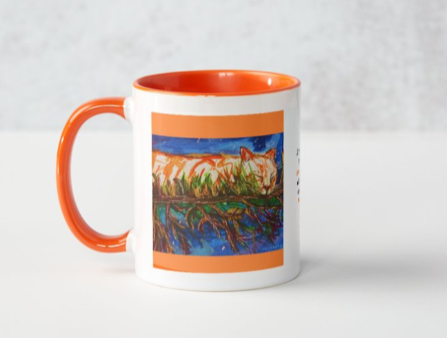 Just Me, in the Moment - Cat Art Mug