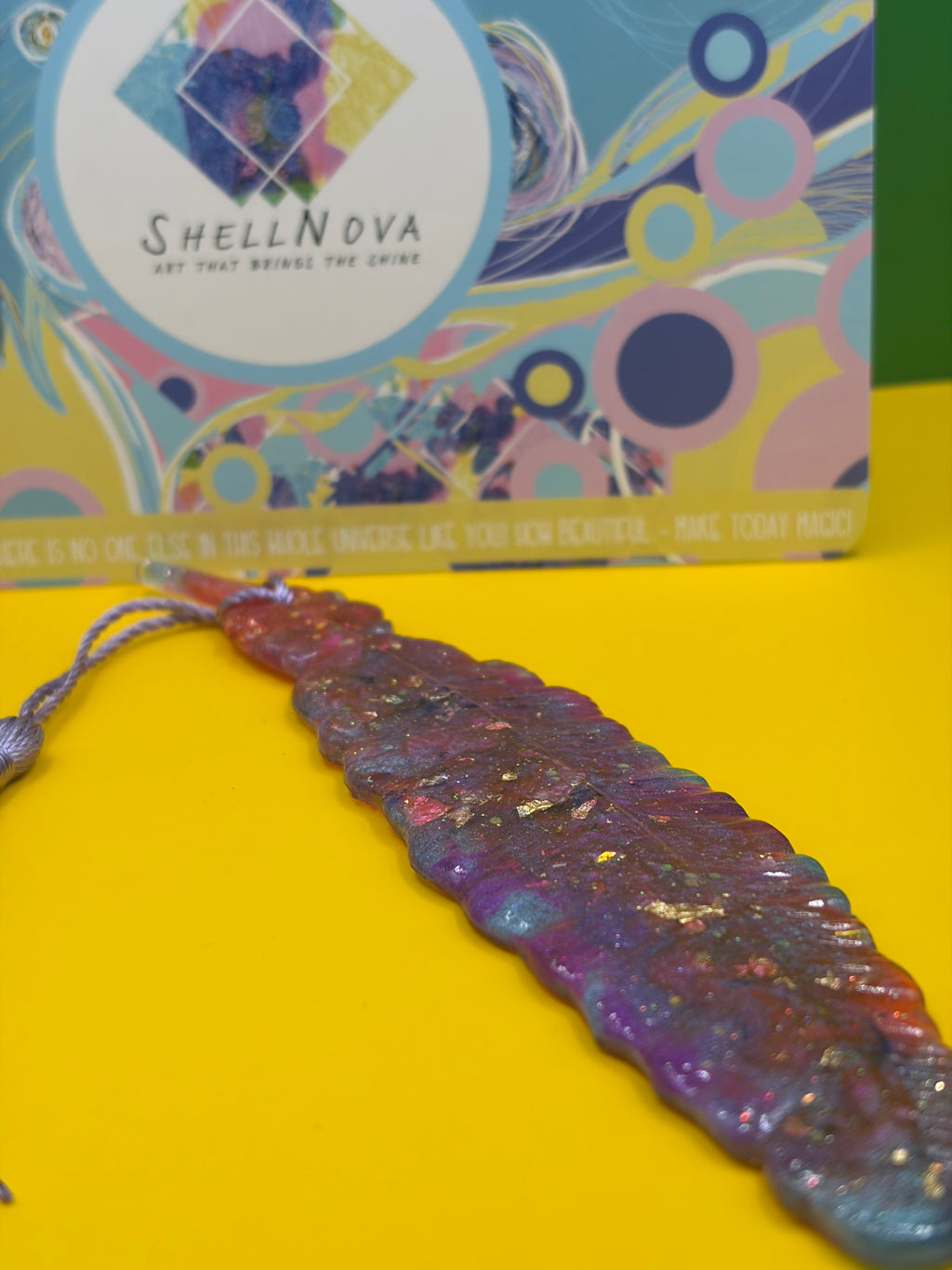 Handmade Feathered Bookmark ✨