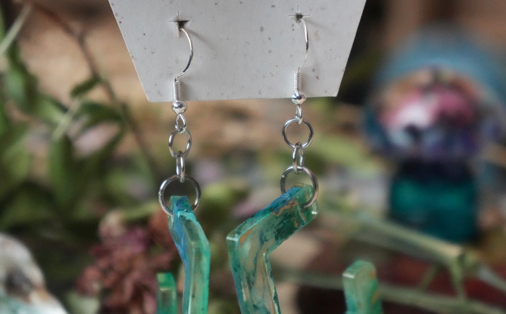 Square Groove - Fish Hook Earrings