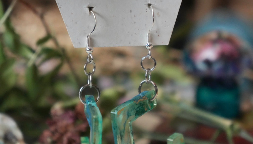 Square Groove - Fish Hook Earrings