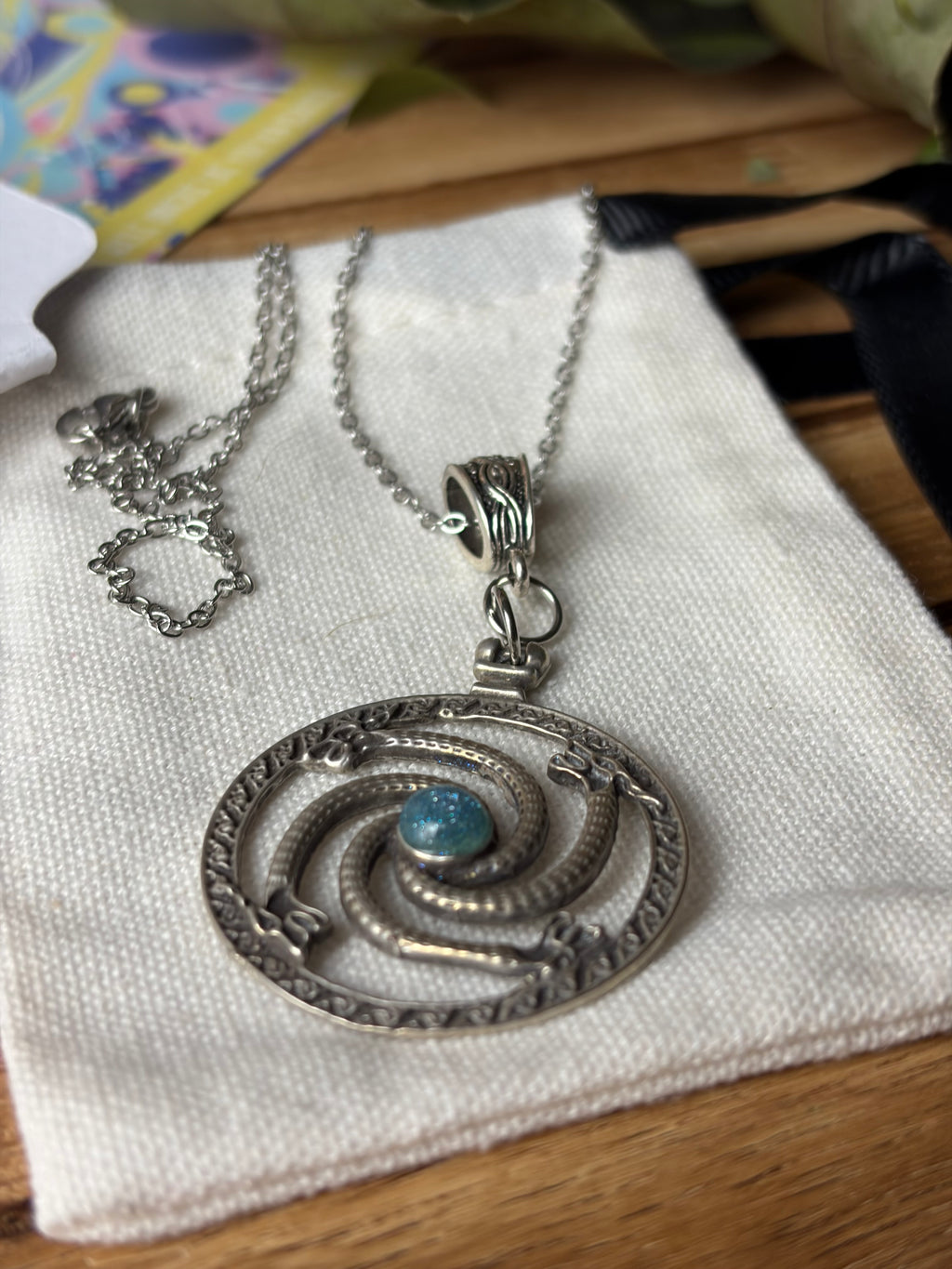 Celtic Mystic Spiral Necklace - Encircling the Heart of Time LIMITED