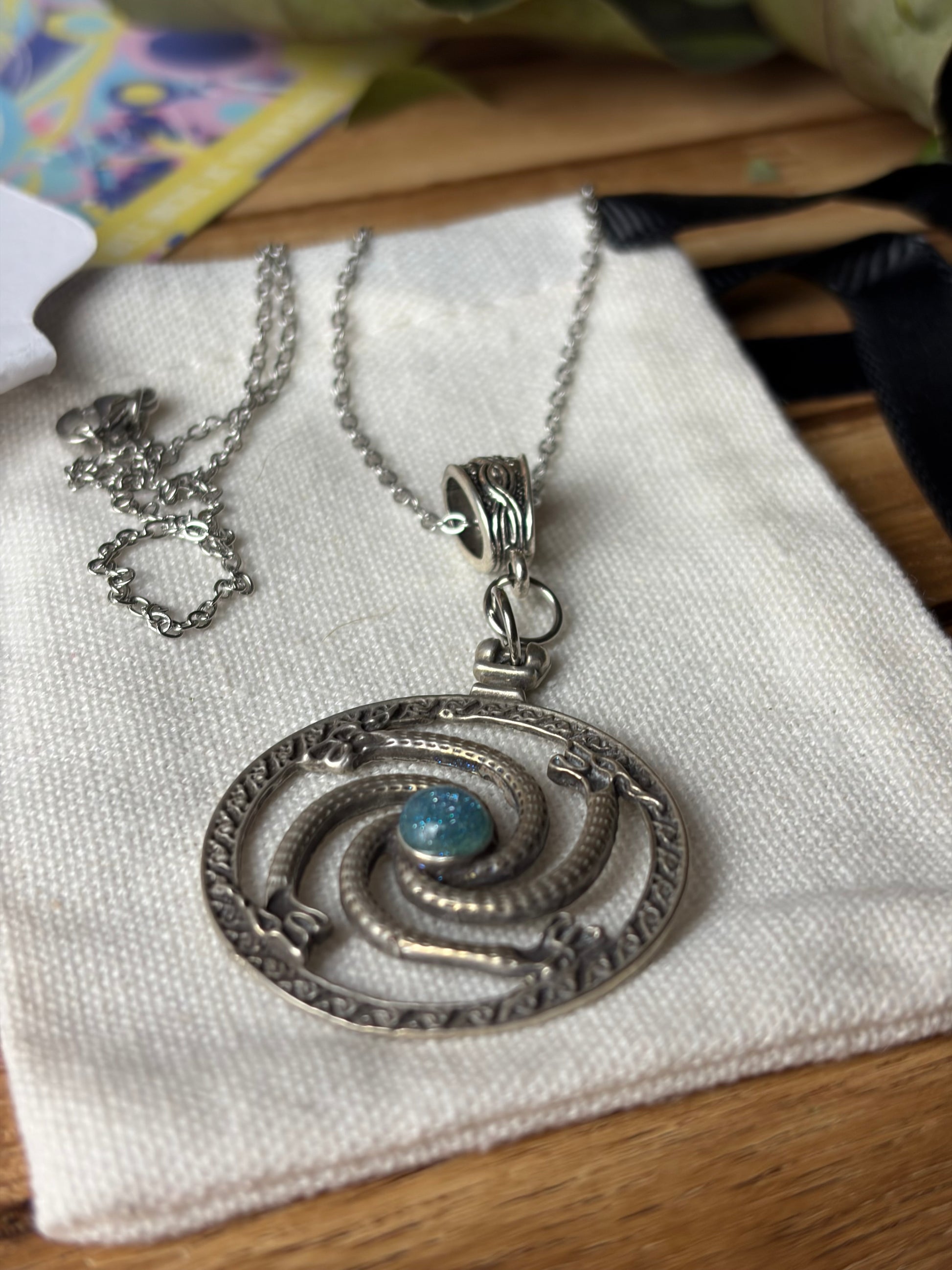 Celtic Mystic Spiral Necklace - Encircling the Heart of Time LIMITED
