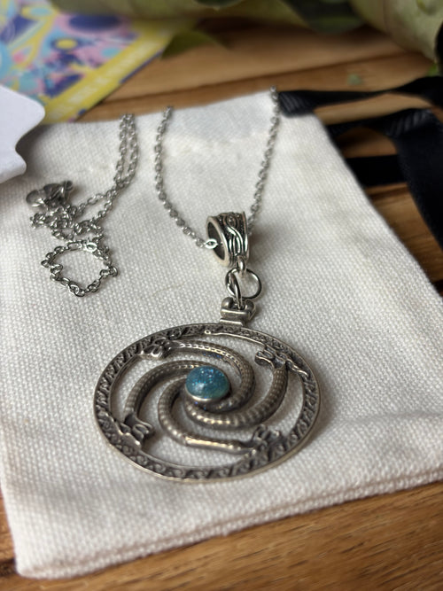 Celtic Mystic Spiral Necklace - Encircling the Heart of Time LIMITED