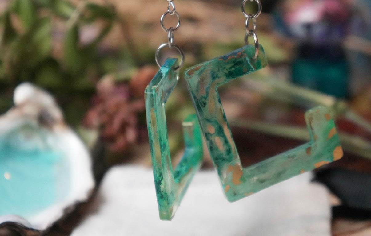 Square Groove - Fish Hook Earrings (Copy)