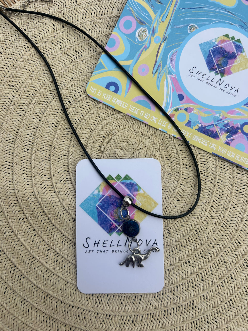 Starry Dino Necklace - Ready-to-Go Charm Necklaces – Little Packages of Magic.