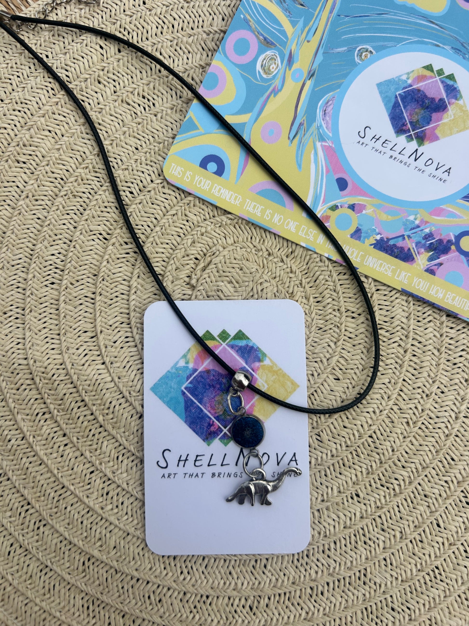 Starry Dino Necklace - Ready-to-Go Charm Necklaces – Little Packages of Magic.