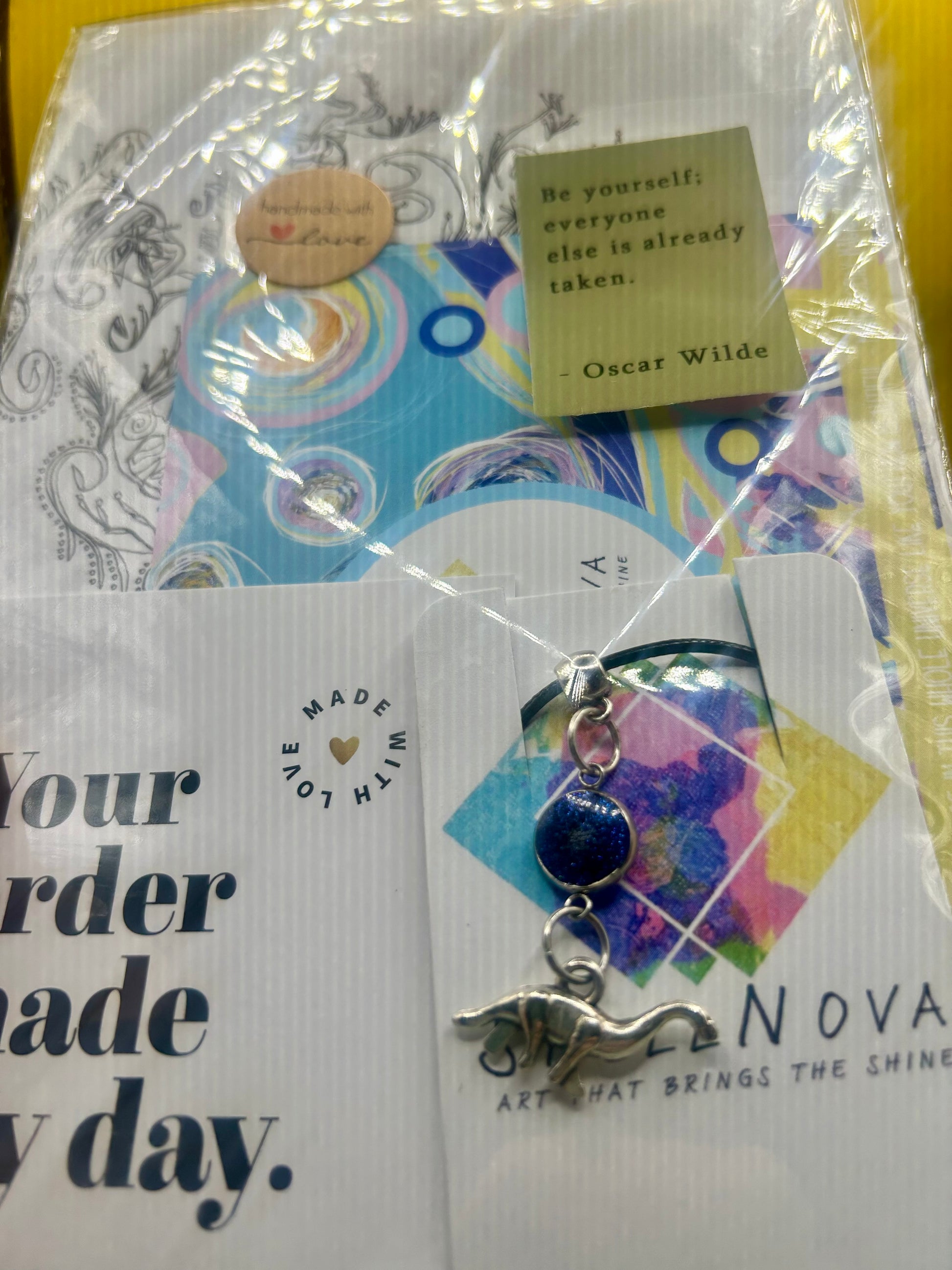 Starry Dino Necklace - Ready-to-Go Charm Necklaces – Little Packages of Magic.