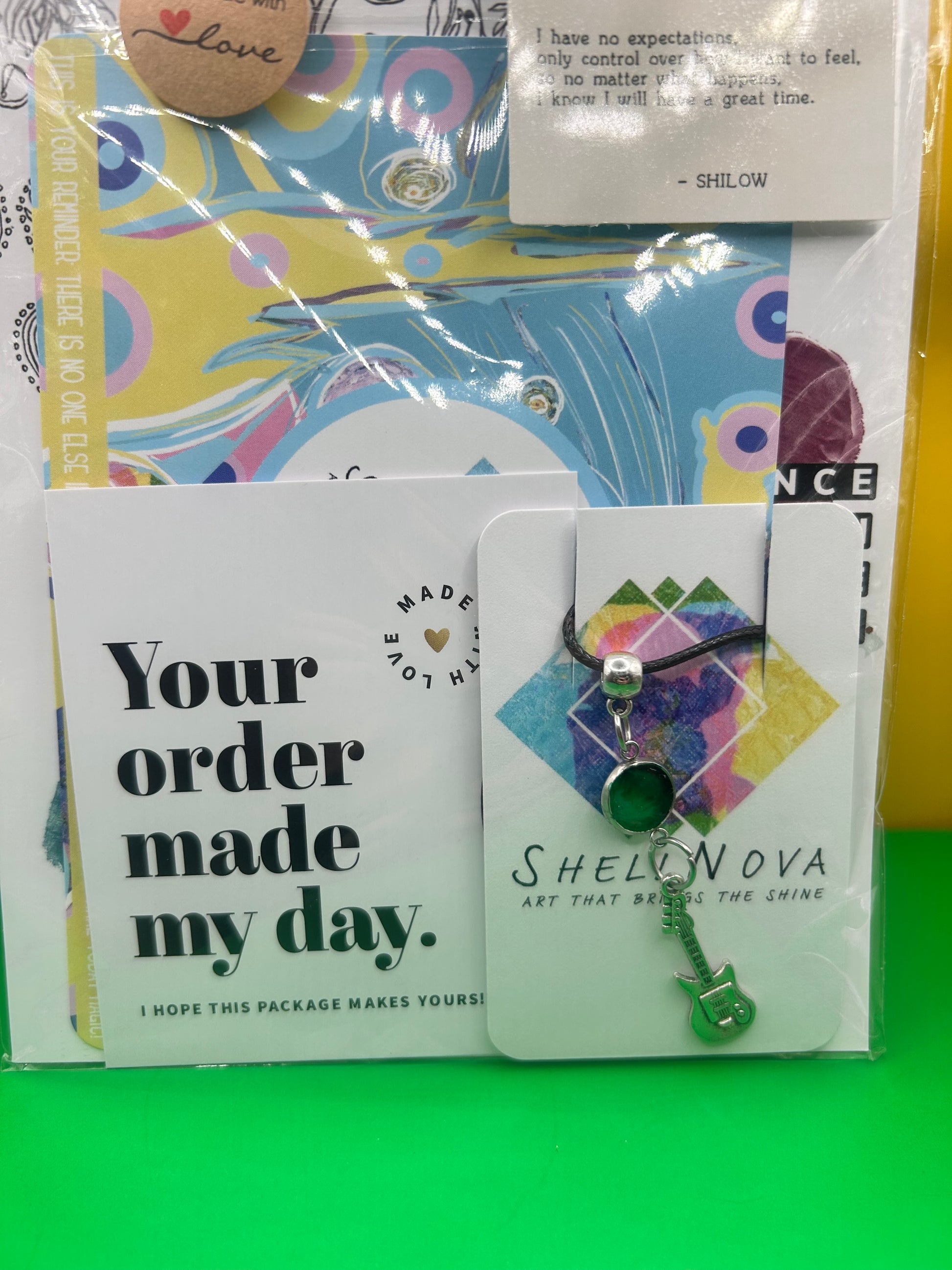 Guitar - Resin Pennant Necklace  Necklace - Ready-to-Go Charm Necklaces – Little Packages of Magic.