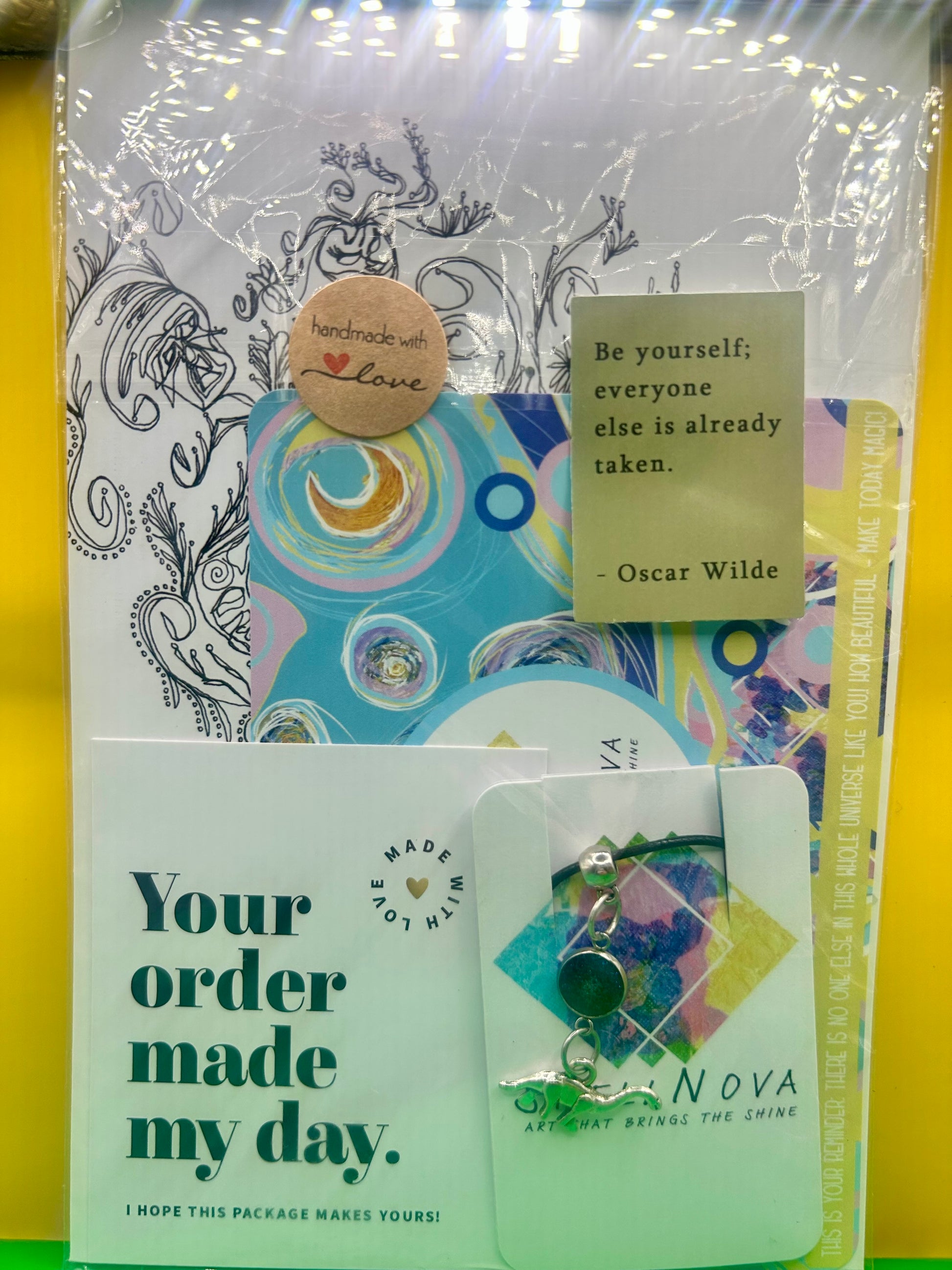 Starry Dino Necklace - Ready-to-Go Charm Necklaces – Little Packages of Magic.