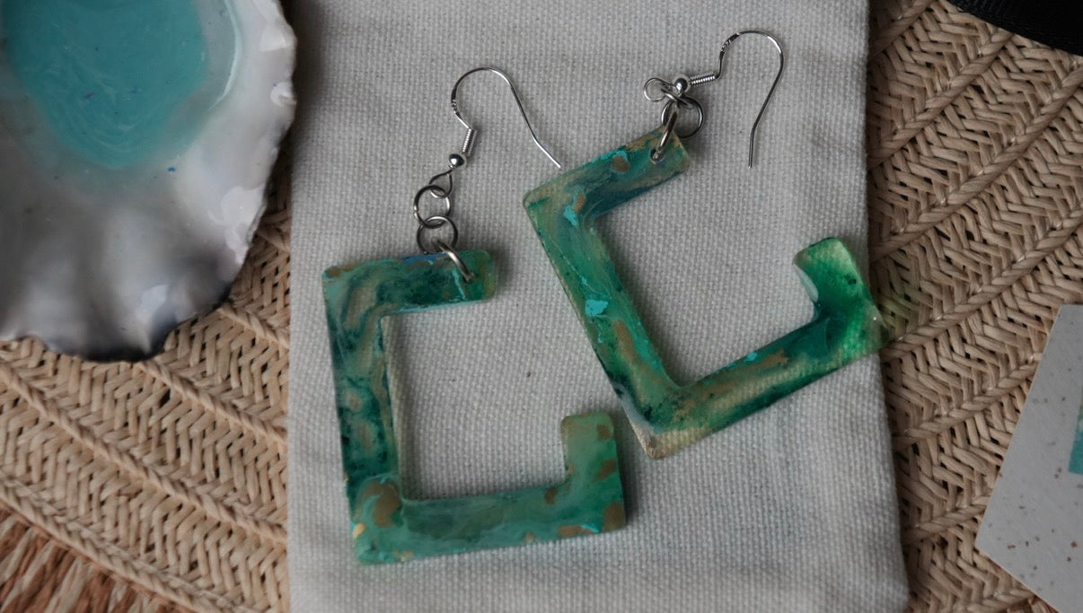 Square Groove - Fish Hook Earrings (Copy)