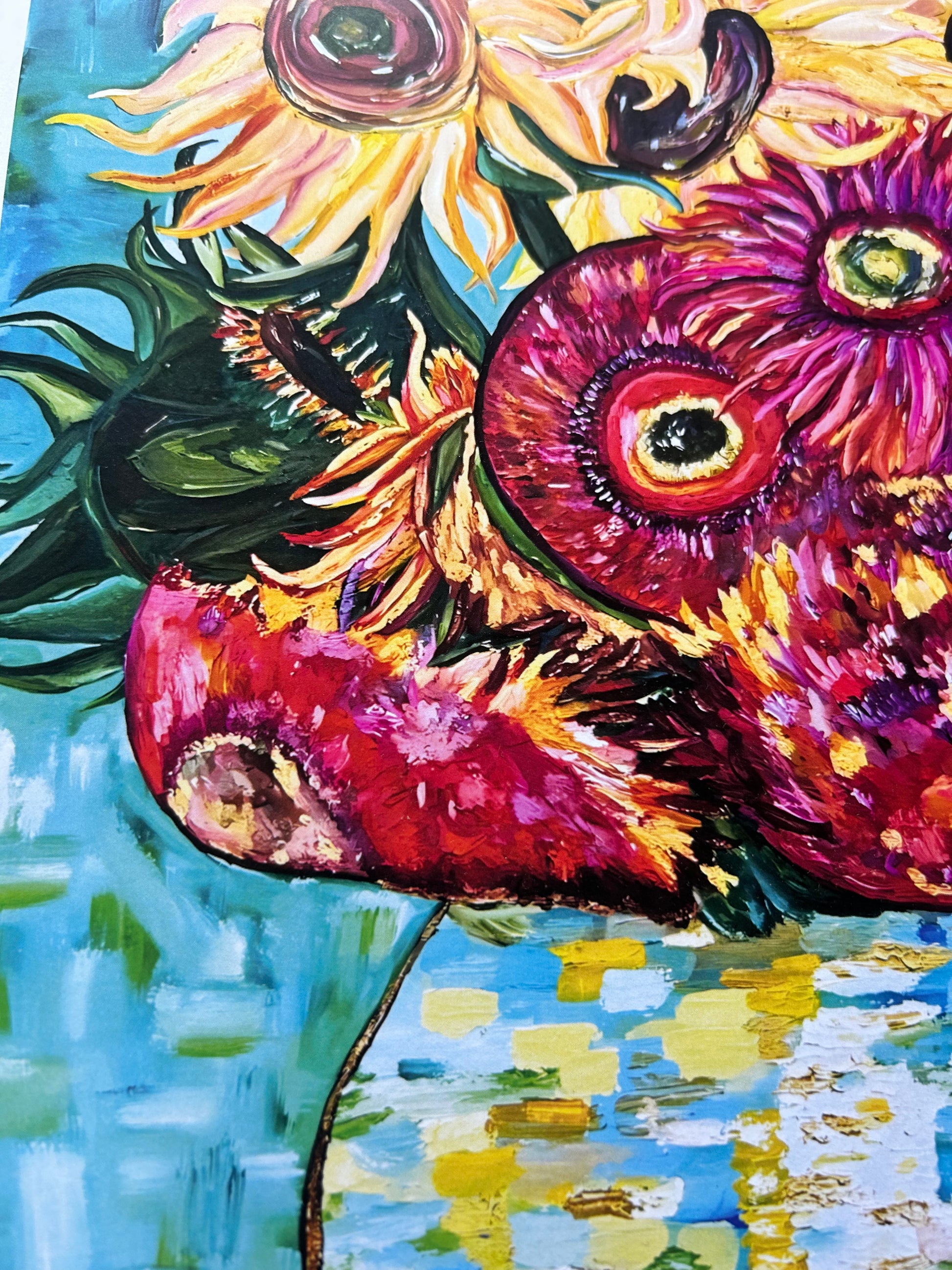 Sunflowers – Stages of Life Inspired by Van Gogh - A3 Print