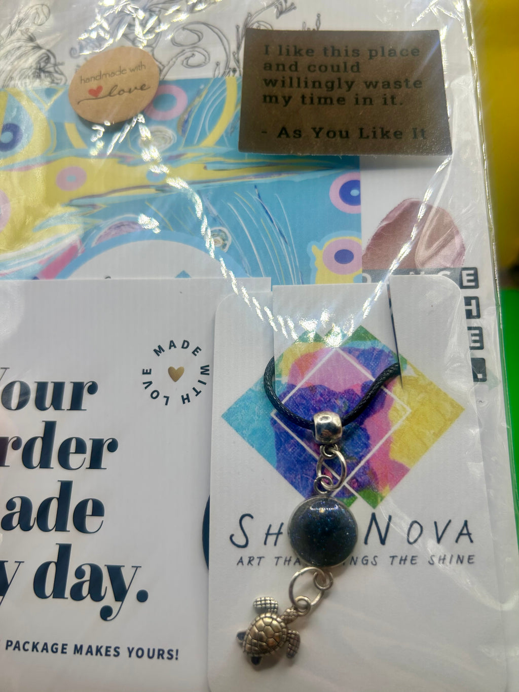 Small Turtle Love - Necklace - Ready-to-Go Charm Necklaces – Little Packages of Magic.