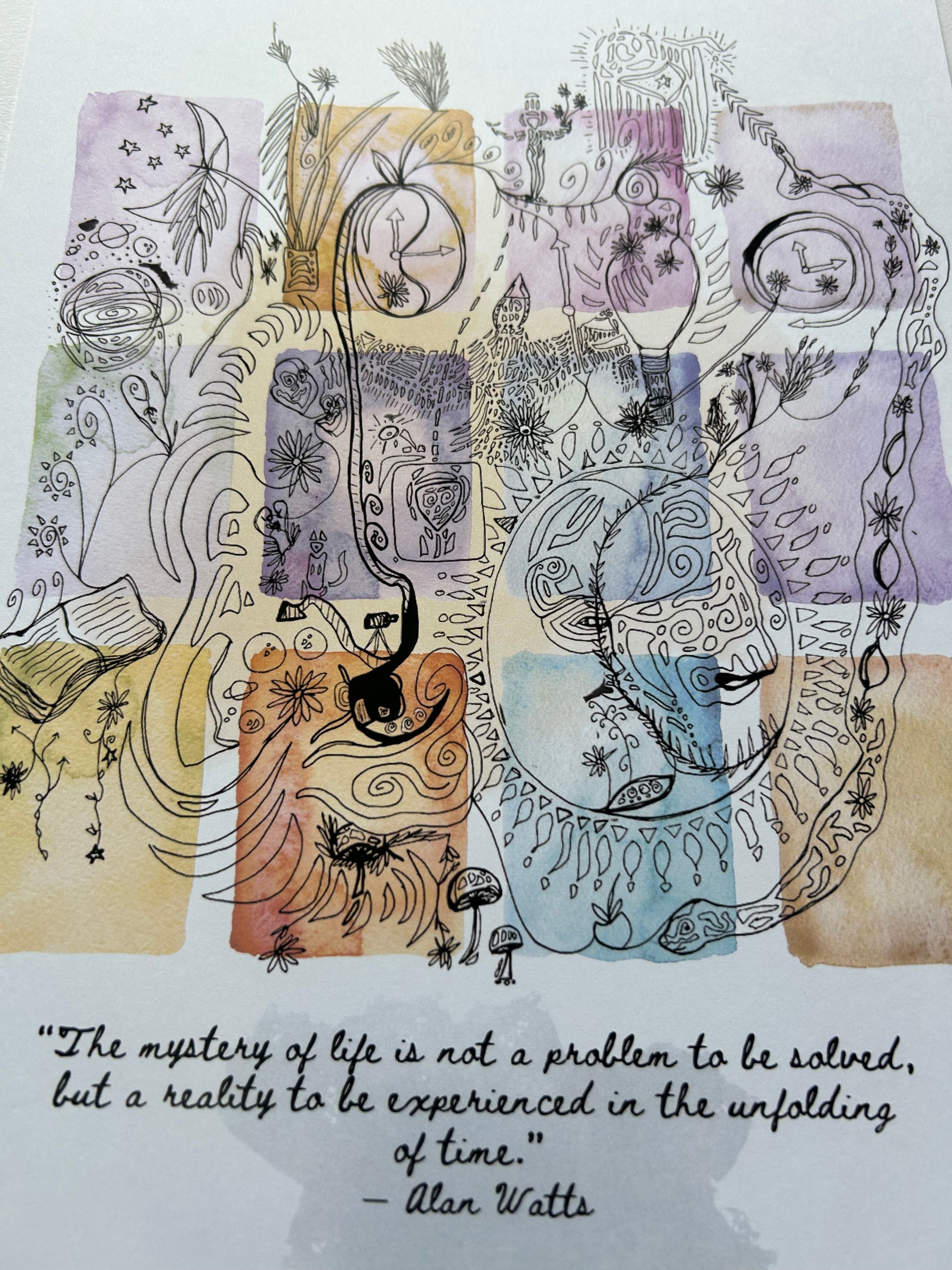 Mystery of Life – Alan Watts Quote - A4 Print