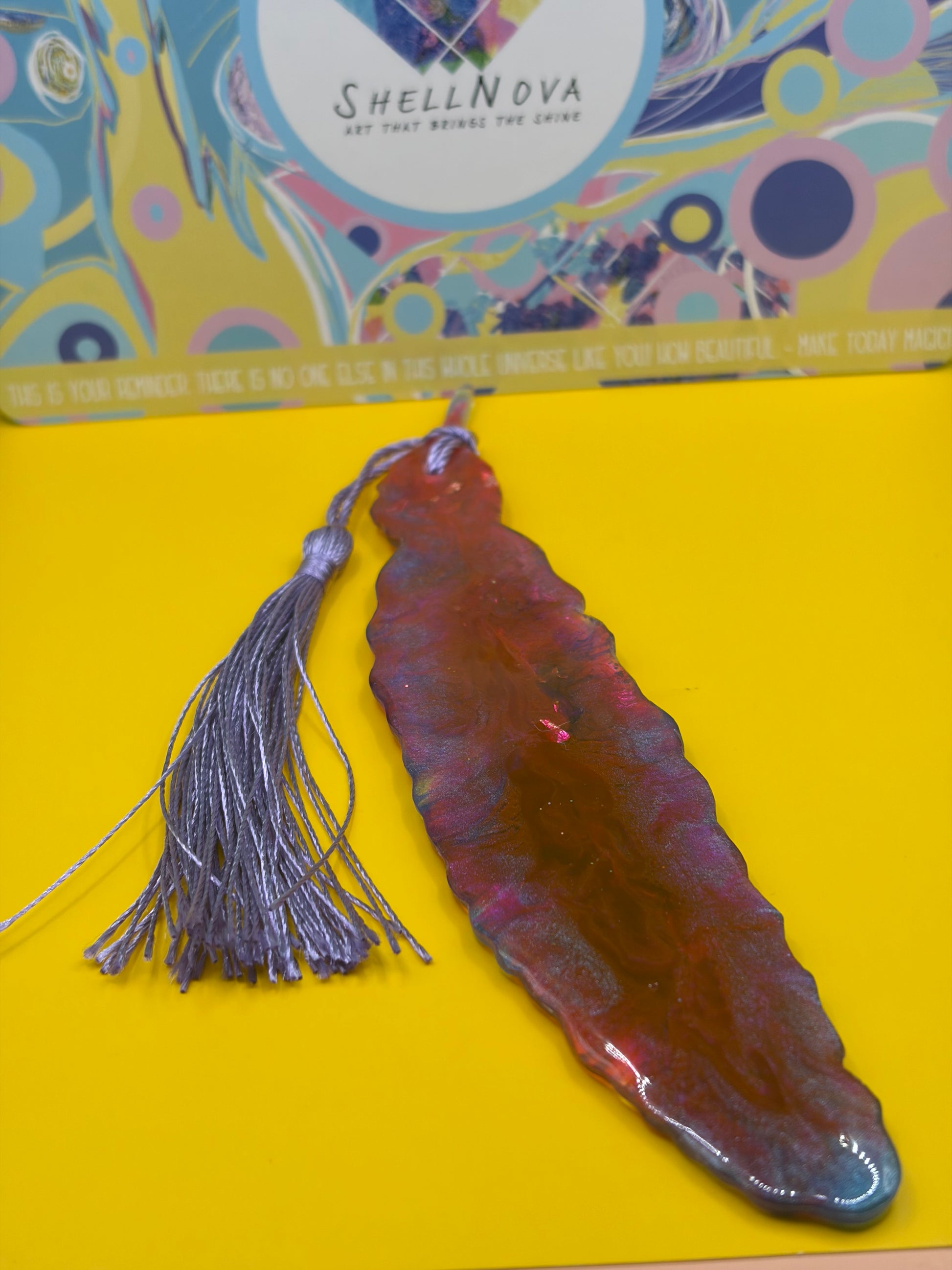 Handmade Feathered Bookmark ✨