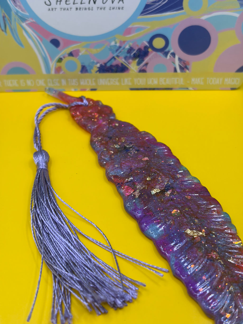 Handmade Feathered Bookmark ✨