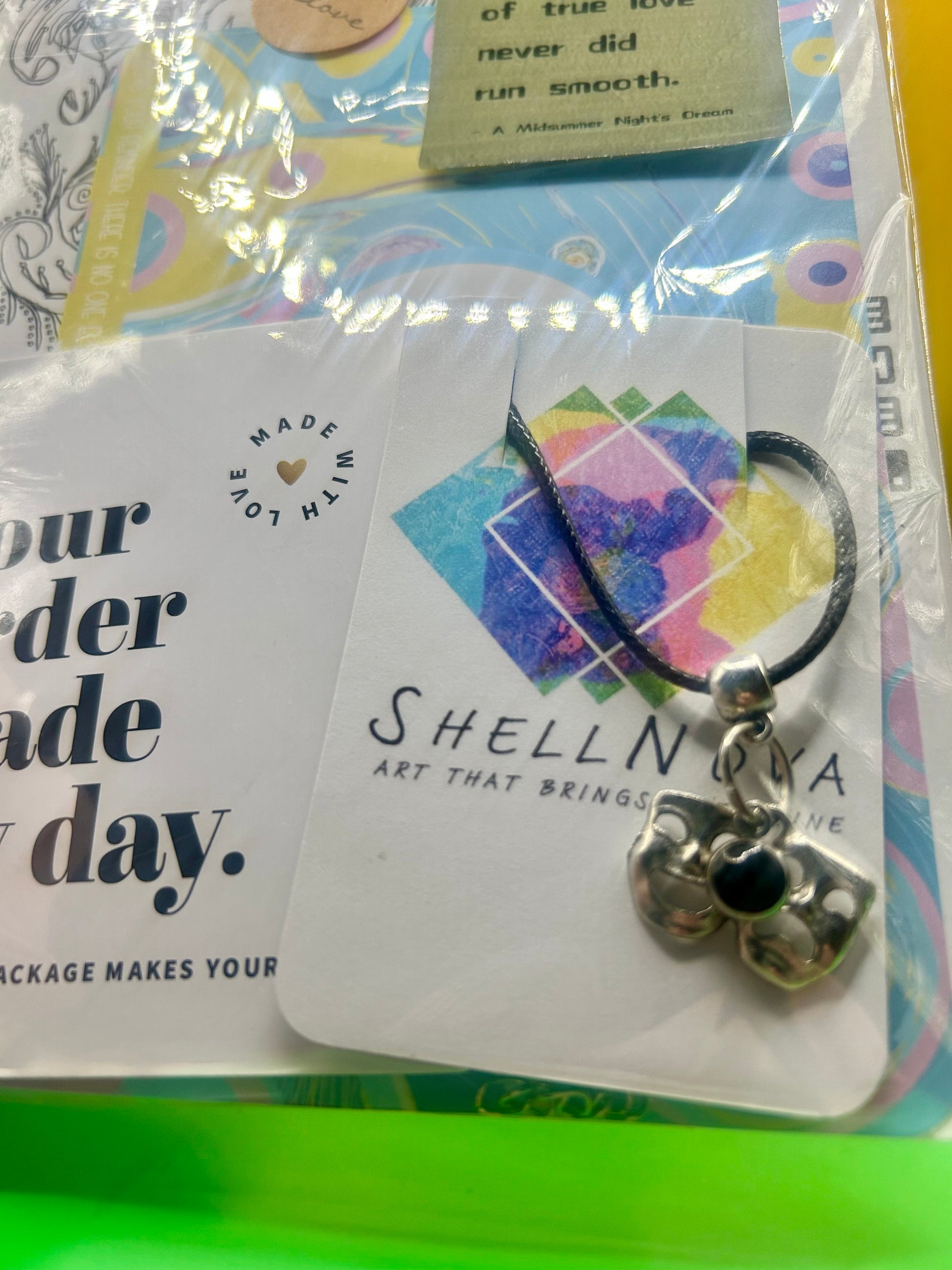 Drama faces Necklace - Ready-to-Go Charm Necklaces – Little Packages of Magic.