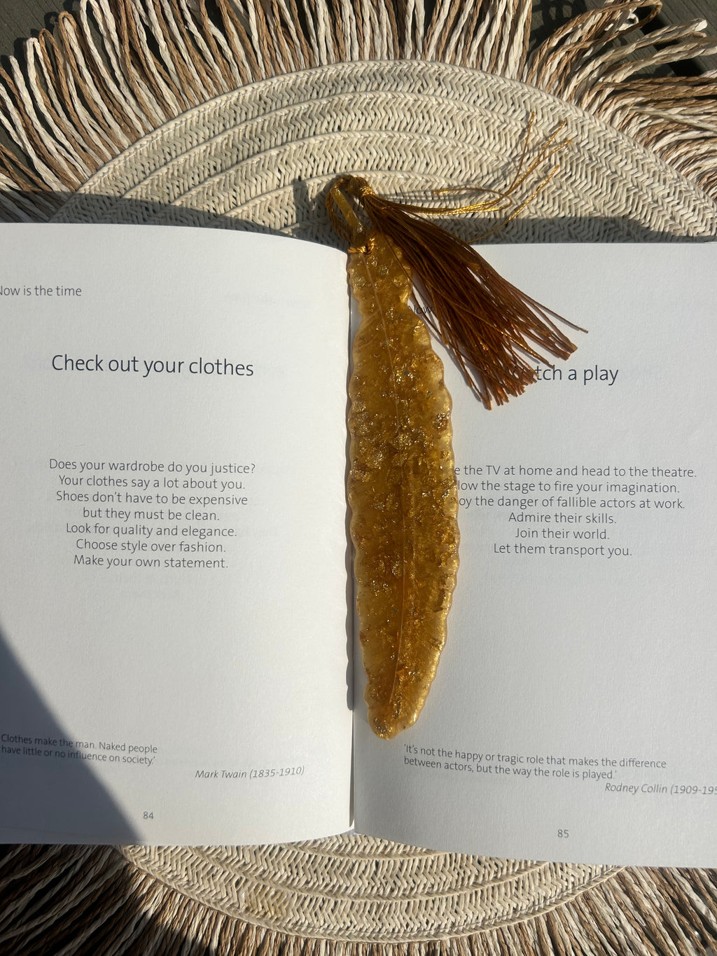 Golden Feathered bookmark