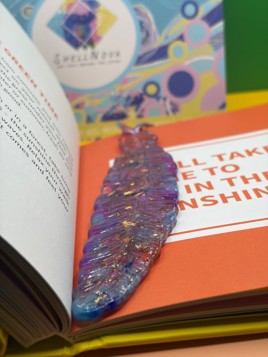 Handmade Feathered Bookmark ✨