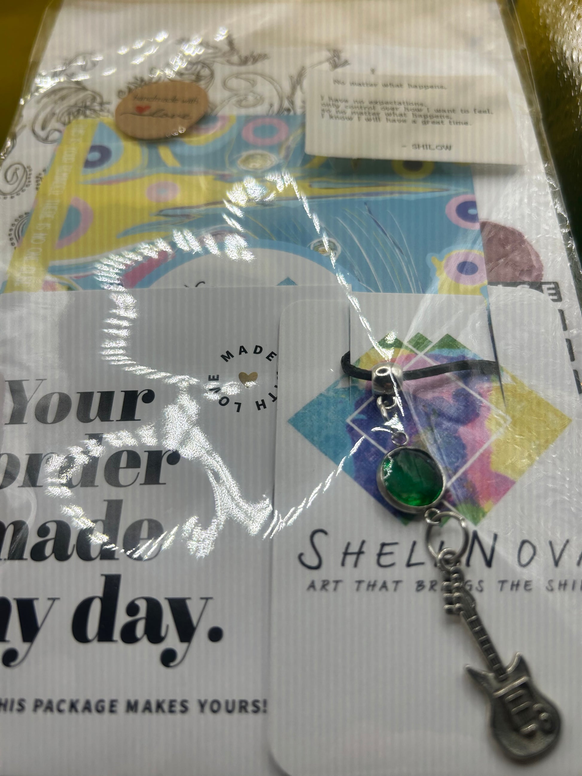 Guitar - Resin Pennant Necklace  Necklace - Ready-to-Go Charm Necklaces – Little Packages of Magic.