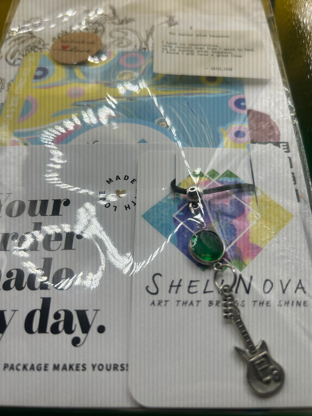 Guitar - Resin Pennant Necklace  Necklace - Ready-to-Go Charm Necklaces – Little Packages of Magic.