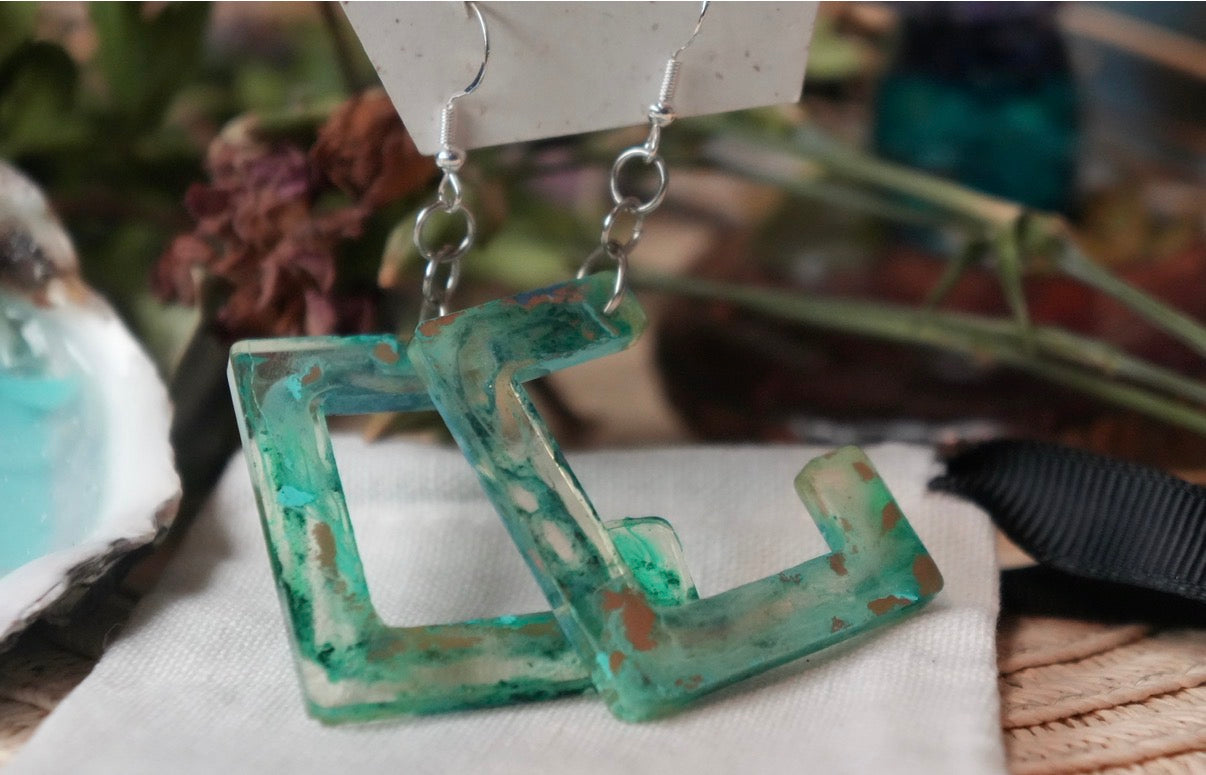 Square Groove - Fish Hook Earrings (Copy)