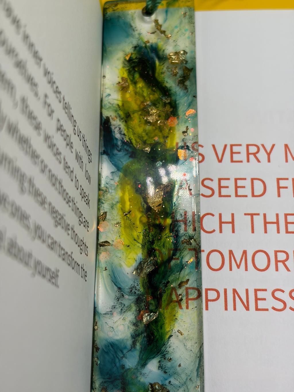 ✨ One-of-a-Kind Handmade Resin Bookmark ✨