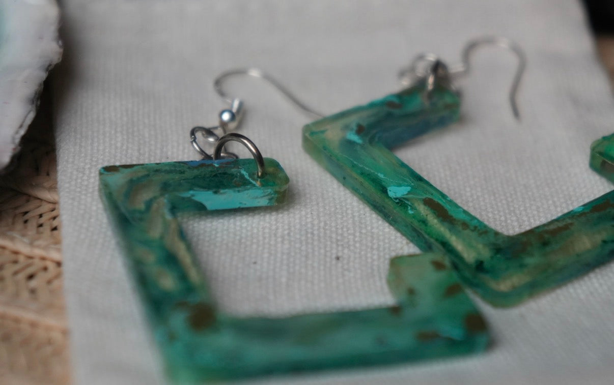 Square Groove - Fish Hook Earrings (Copy)