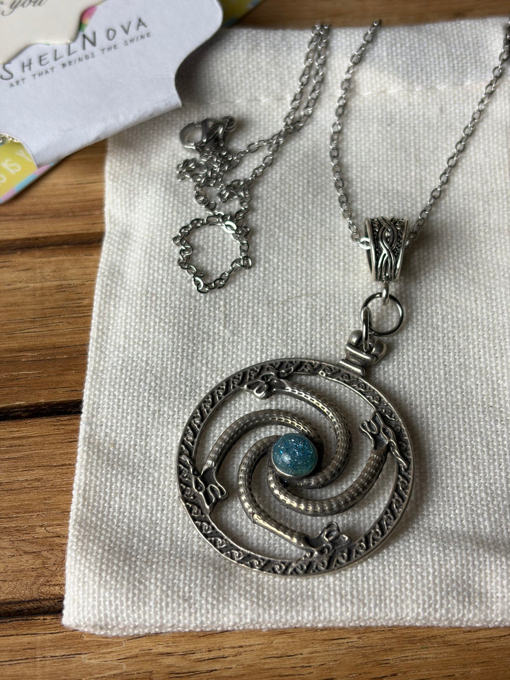 Celtic Mystic Spiral Necklace - Encircling the Heart of Time LIMITED