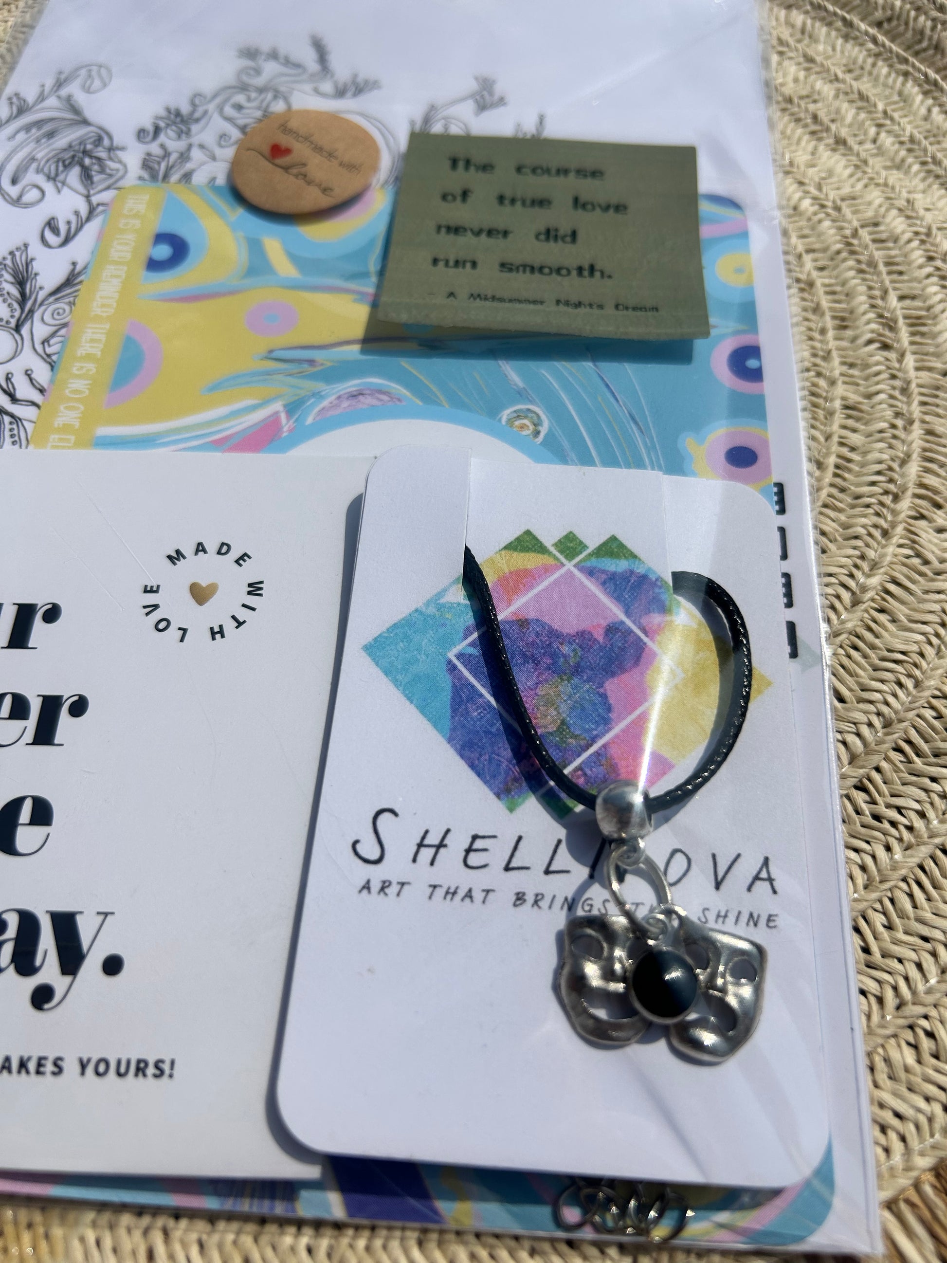 Drama faces Necklace - Ready-to-Go Charm Necklaces – Little Packages of Magic.