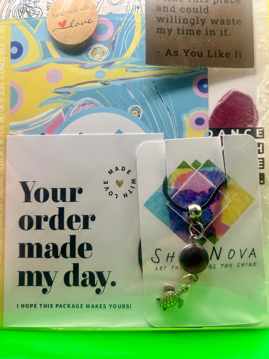 Small Turtle Love - Necklace - Ready-to-Go Charm Necklaces – Little Packages of Magic.