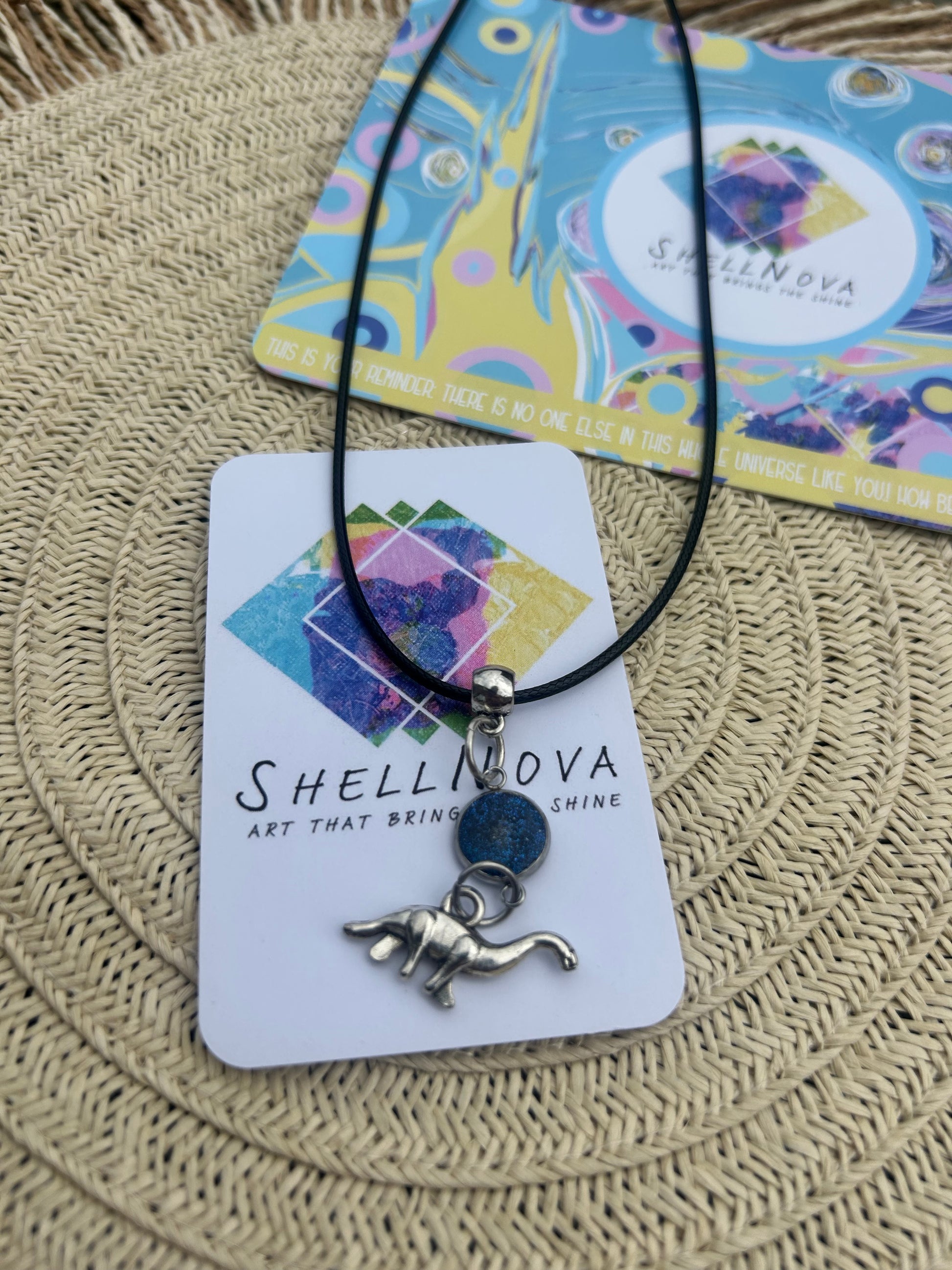 Starry Dino Necklace - Ready-to-Go Charm Necklaces – Little Packages of Magic.
