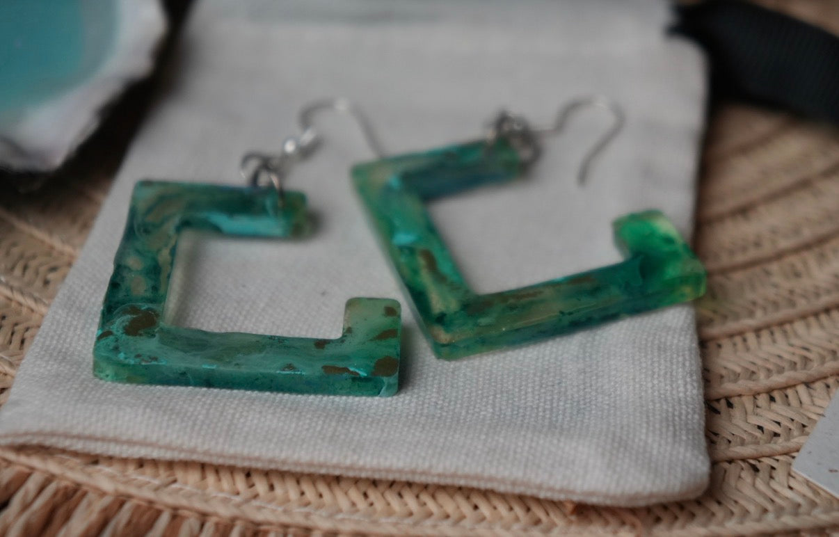 Square Groove - Fish Hook Earrings (Copy)