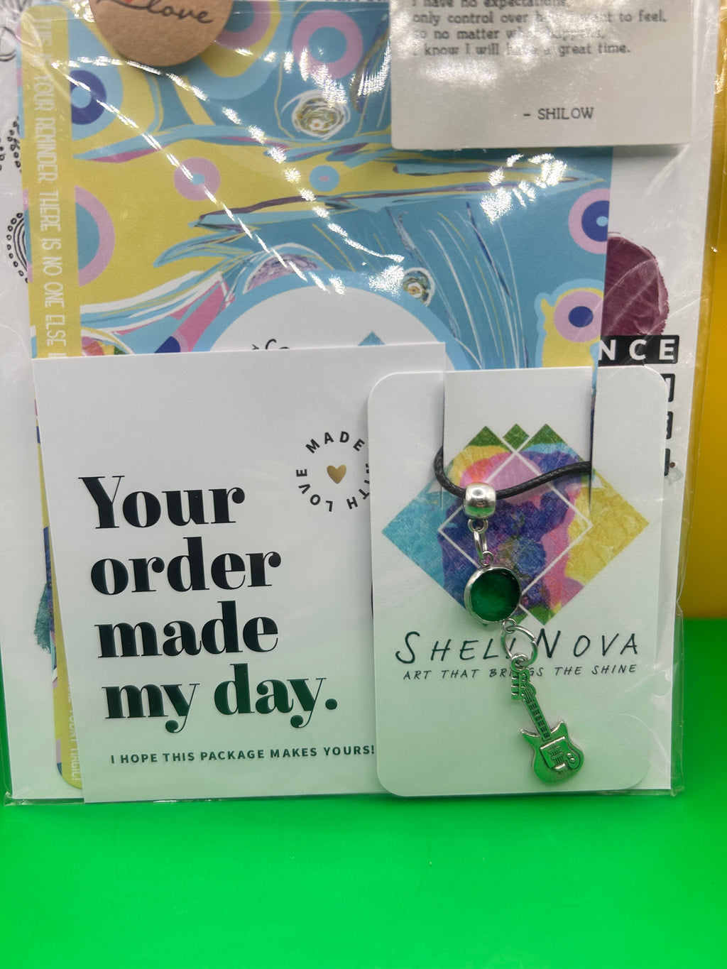 Guitar - Resin Pennant Necklace  Necklace - Ready-to-Go Charm Necklaces – Little Packages of Magic.