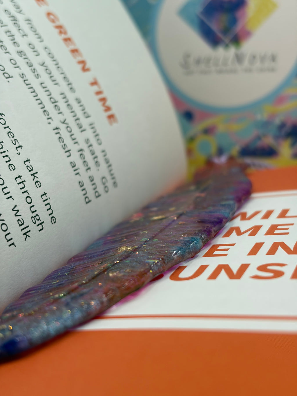 Handmade Feathered Bookmark ✨