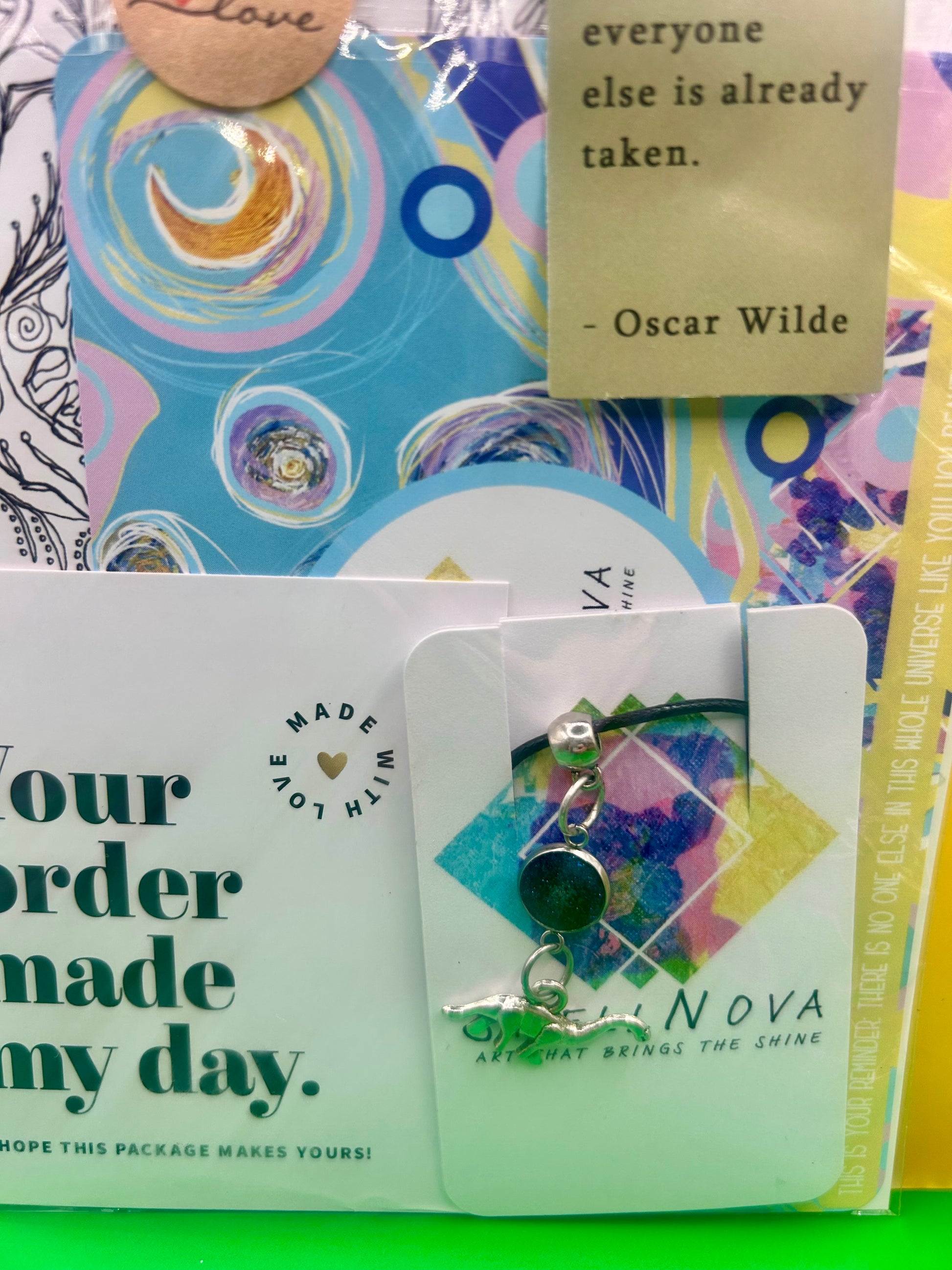 Starry Dino Necklace - Ready-to-Go Charm Necklaces – Little Packages of Magic.