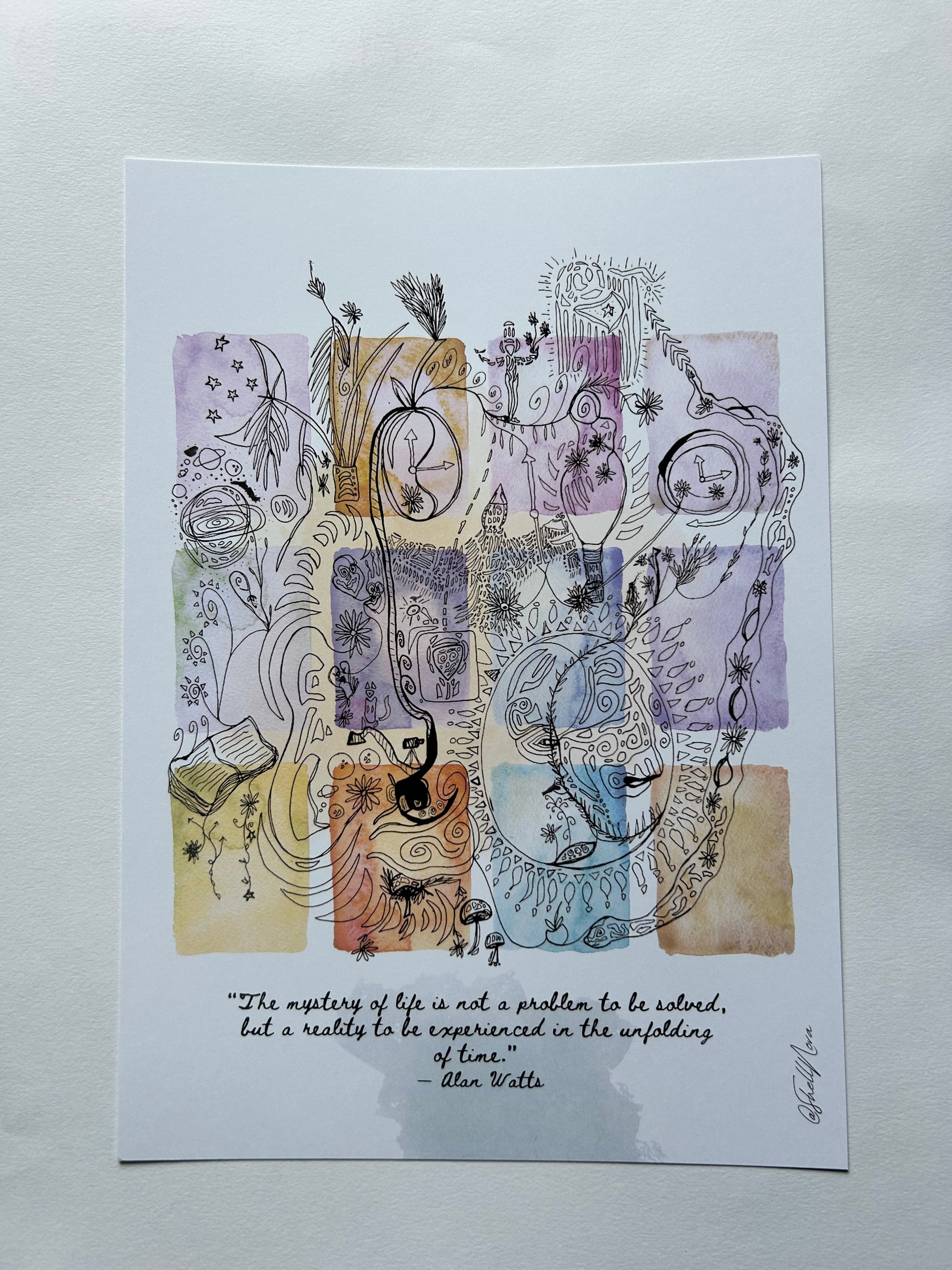 Mystery of Life – Alan Watts Quote - A4 Print