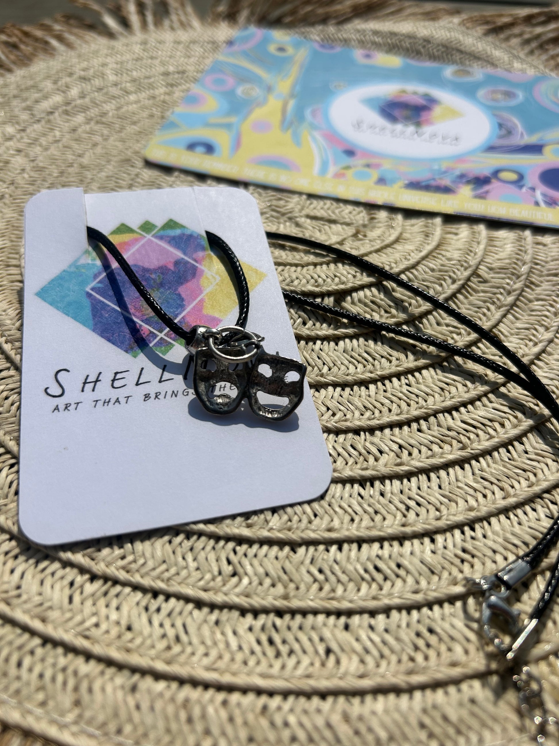 Drama faces Necklace - Ready-to-Go Charm Necklaces – Little Packages of Magic.