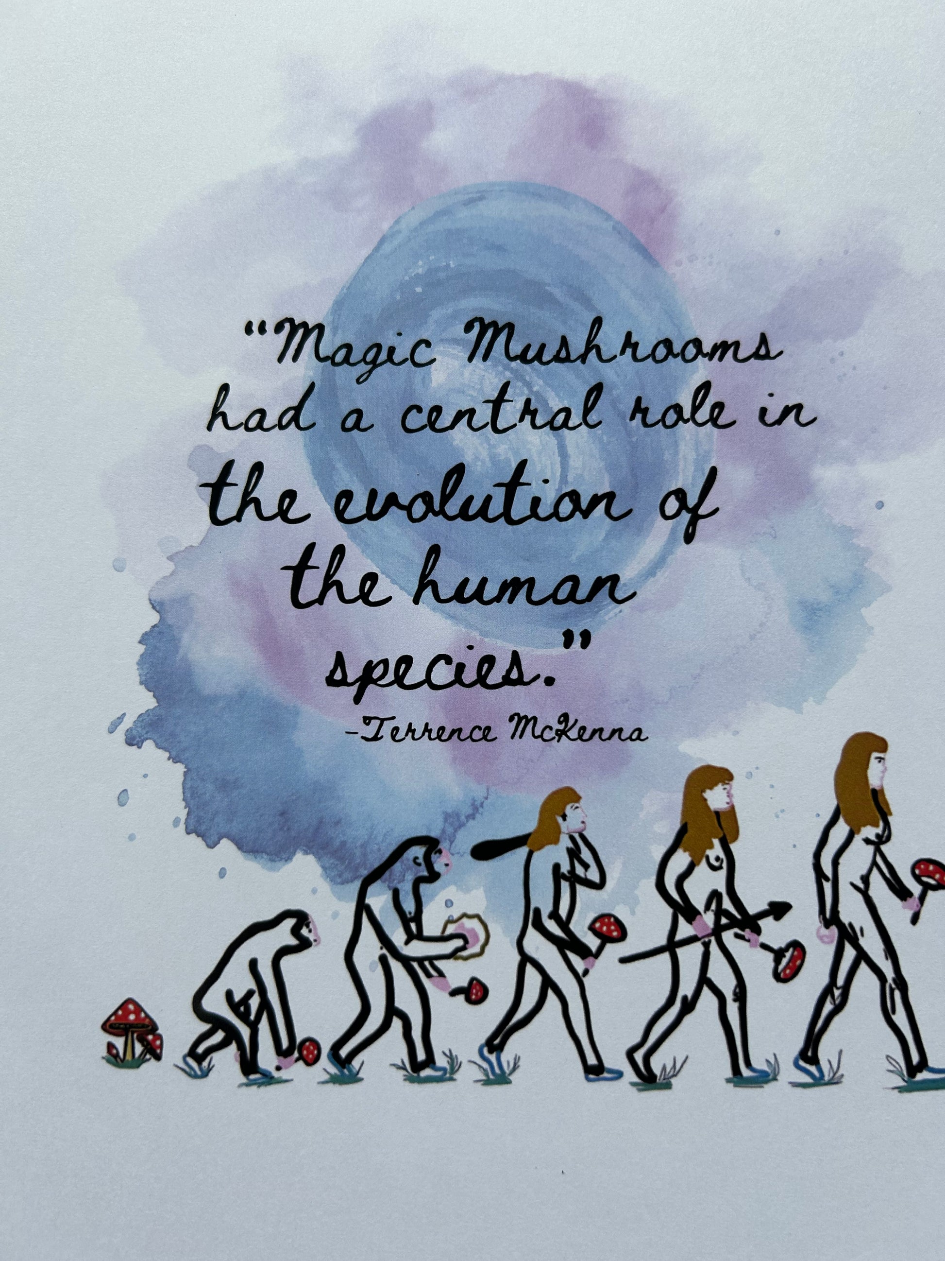 Evolution of the Human Species - Terrence McKenna Quote - A4 Print