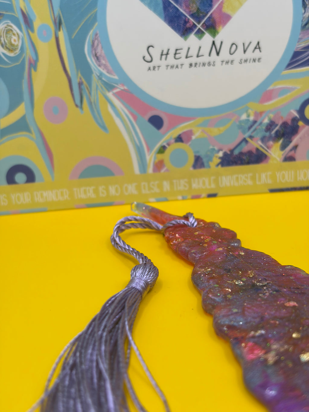 Handmade Feathered Bookmark ✨