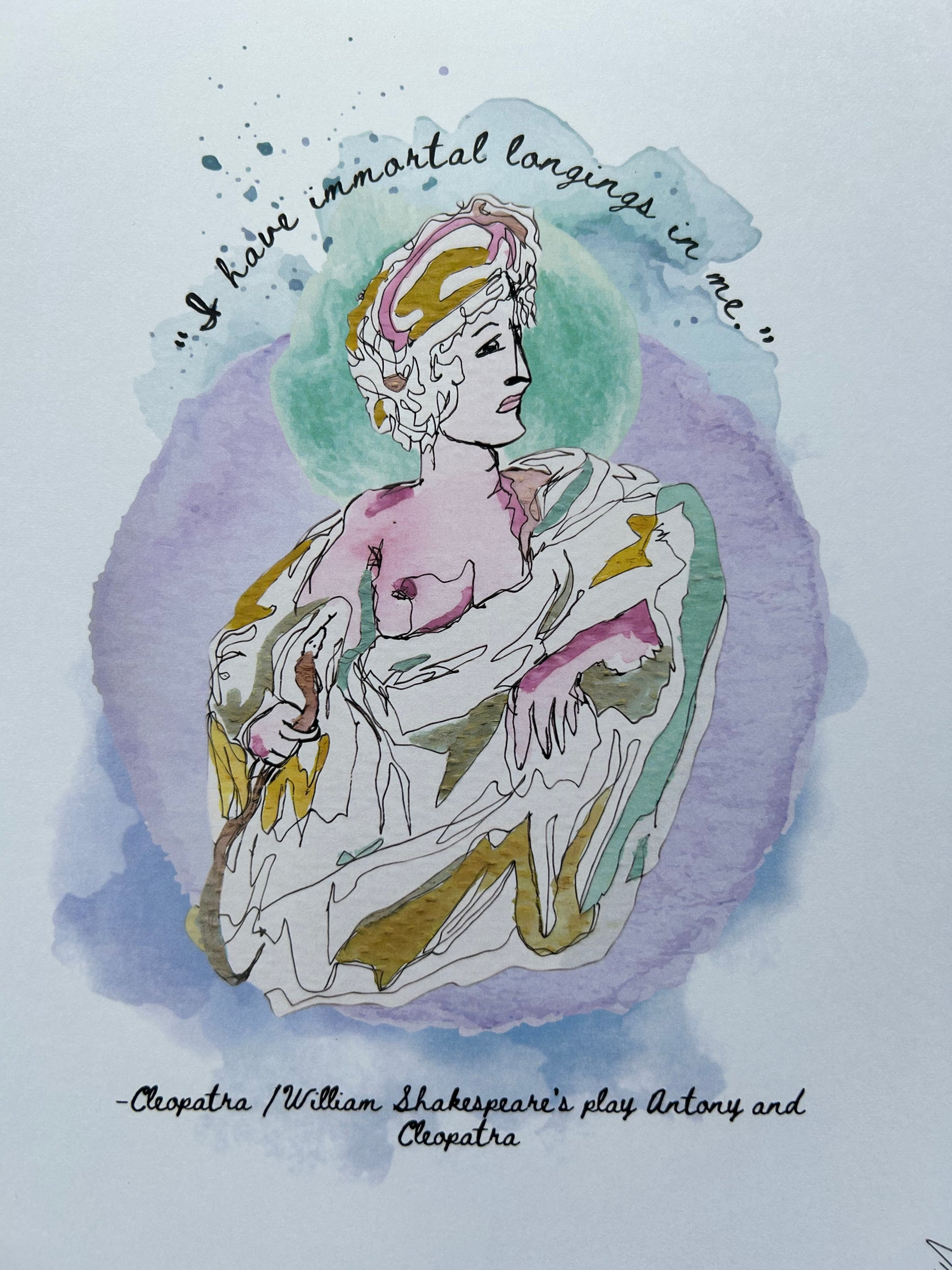 "I have immortal longings in me" – Shakespeare Quote - A4 Print