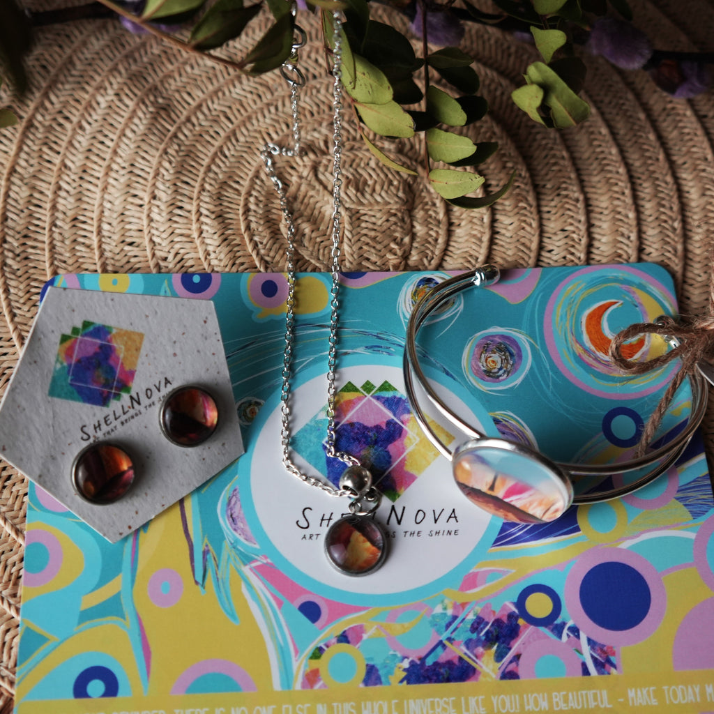 Sunflower Jewellery Set - Necklace, Bracelet &amp; Earrings