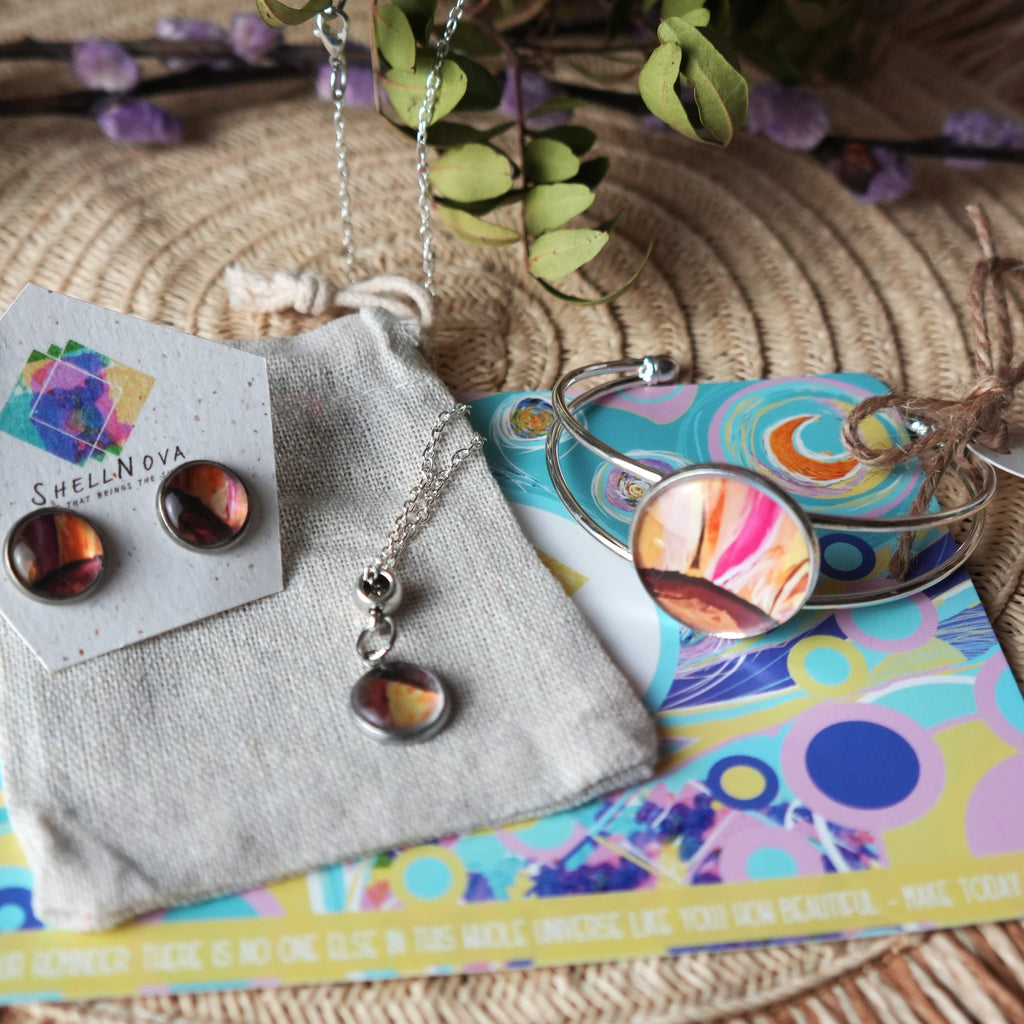 Sunflower Jewellery Set - Necklace, Bracelet &amp; Earrings